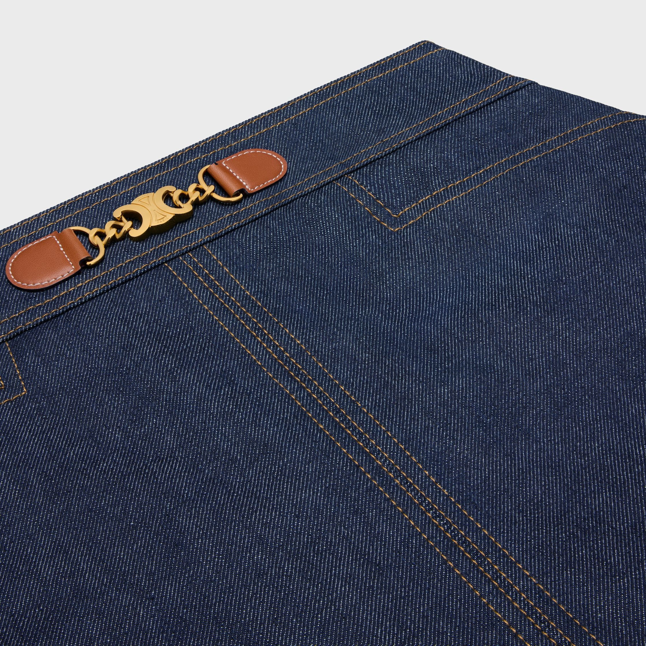 Celine MINI SKIRT IN RAW WASH DENIM Size 26" / US 2 / IT 38 - 3 Thumbnail