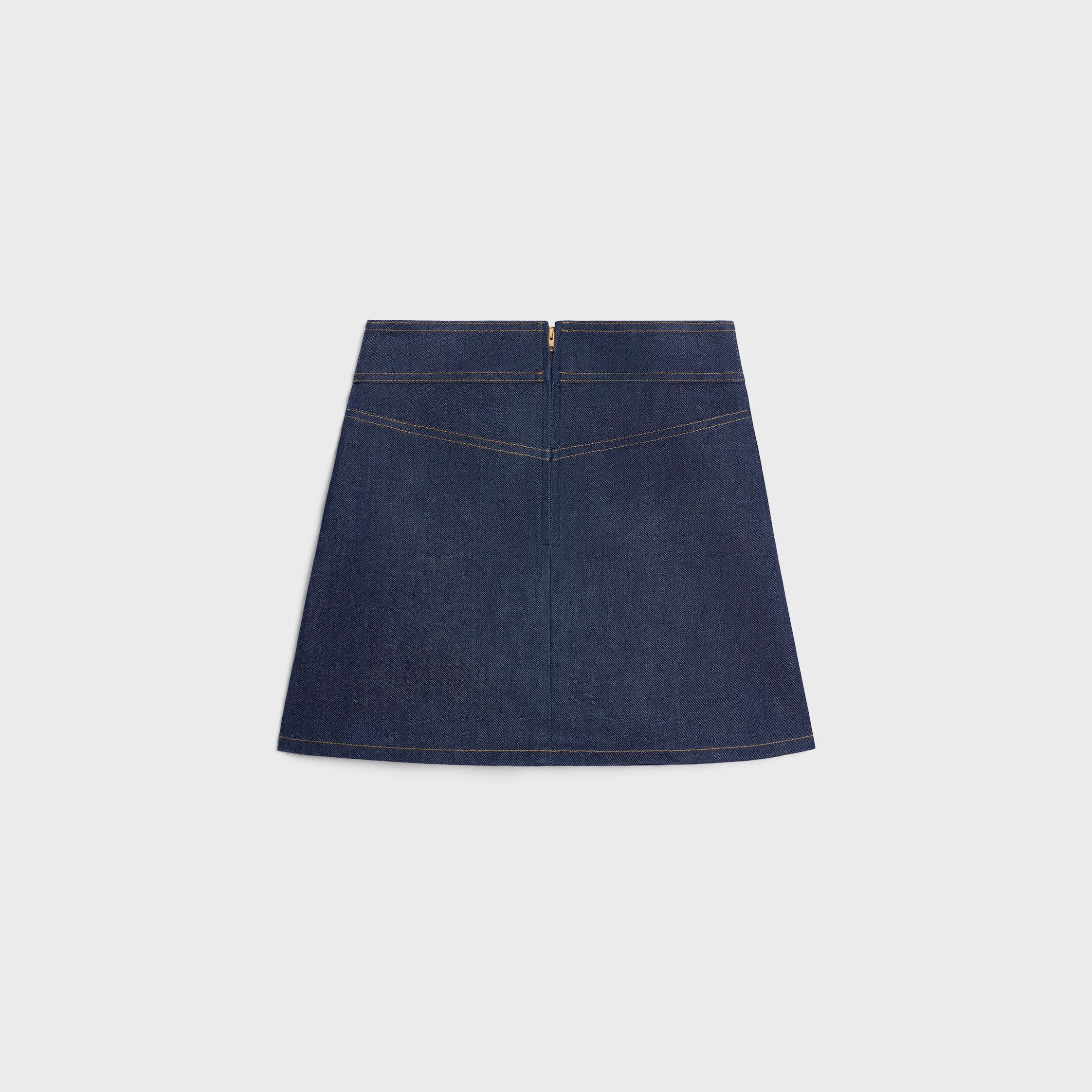 Celine MINI SKIRT IN RAW WASH DENIM Size 29" - 2 Thumbnail