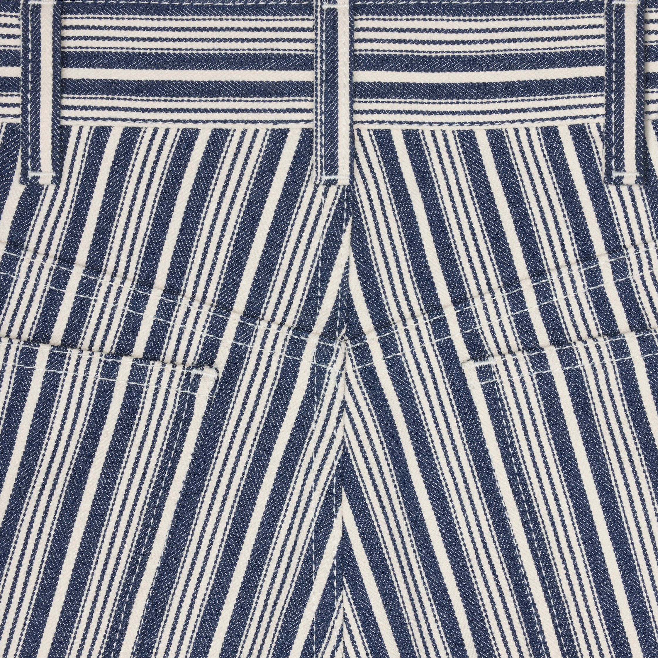 Celine LULU JEANS IN HICKORY STRIPED COTTON blue/white rinsed Size 24" / US 00 / IT 34 - 3 Thumbnail