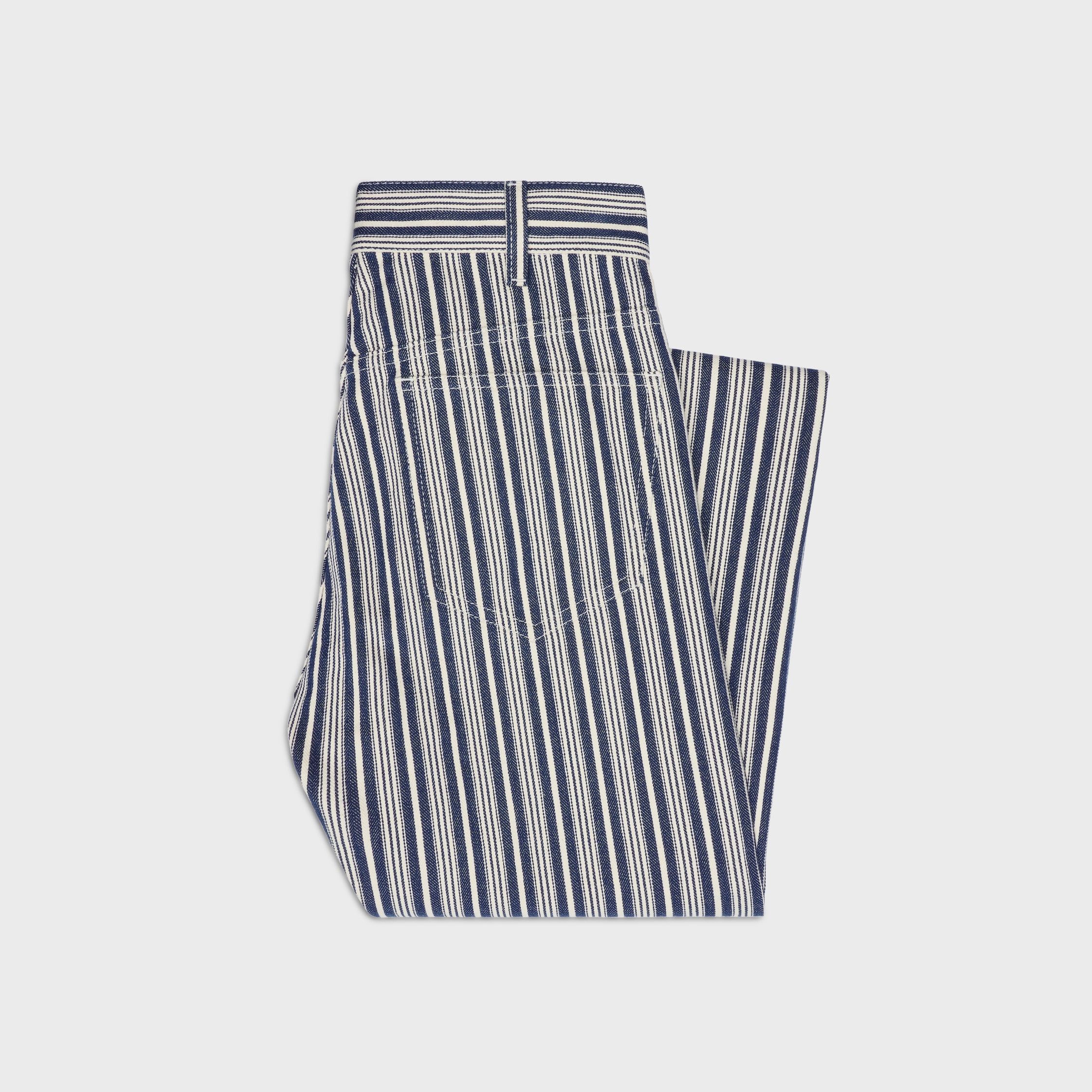 Celine LULU JEANS IN HICKORY STRIPED COTTON blue/white rinsed Size 27" / US 4 / IT 40 - 2 Thumbnail