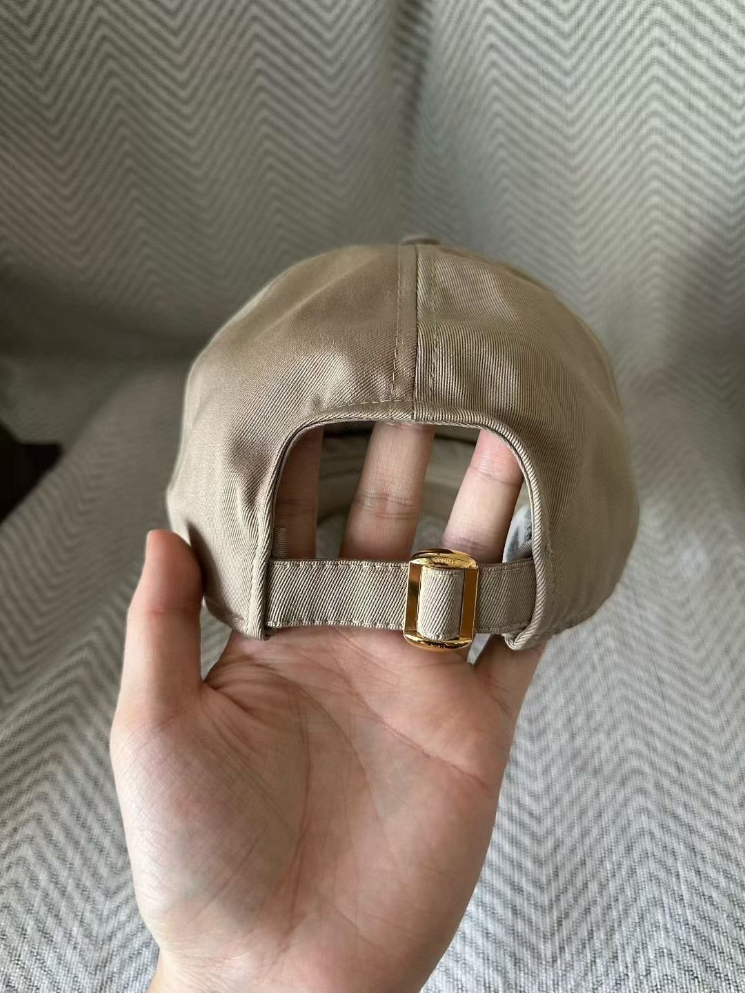 Celine Celine Khaki Letter Embroidery Cap Size ONE SIZE - 3 Thumbnail