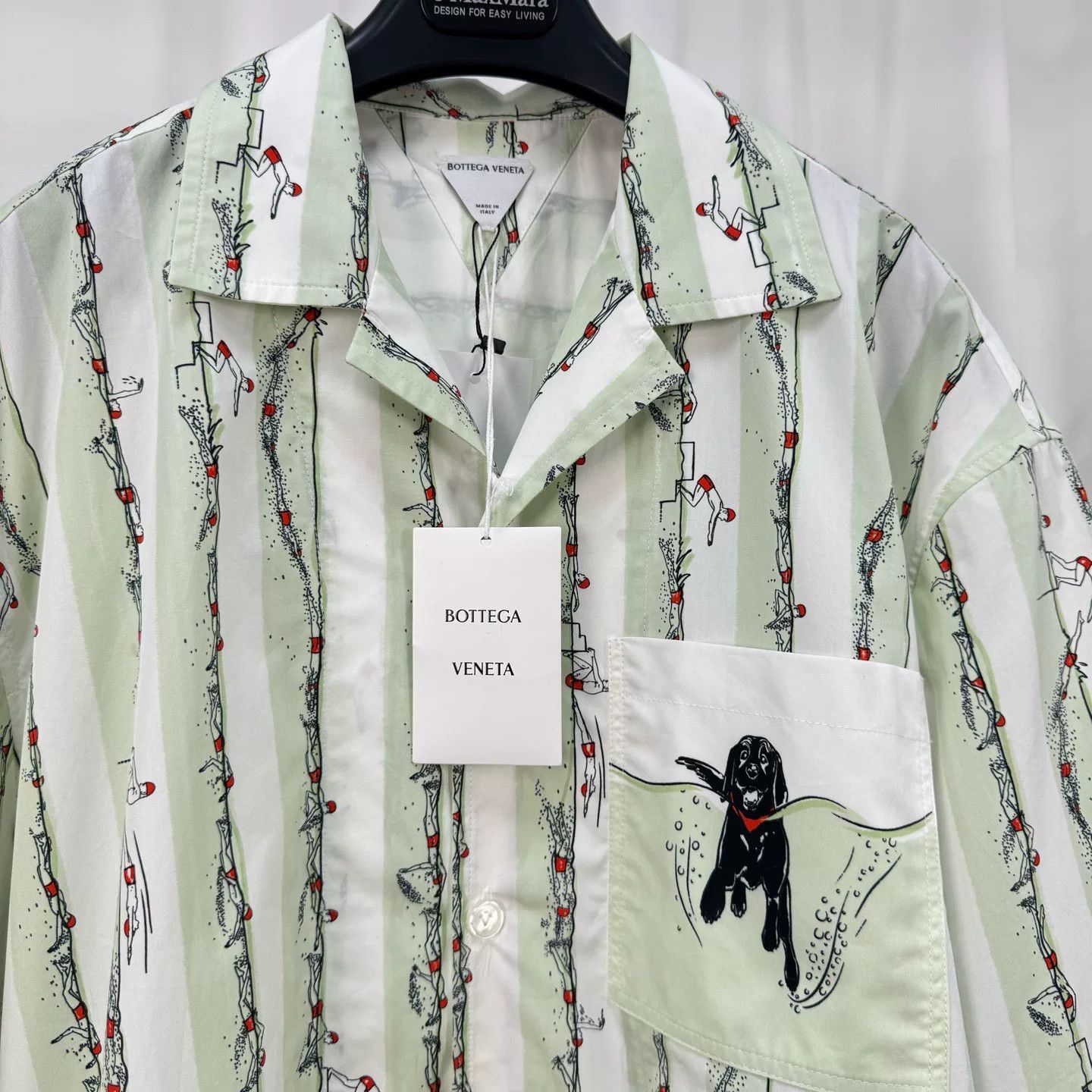 Bottega Veneta Bottega Veneta Puppy Stripe Short Sleeve Shirt Size US L / EU 52-54 / 3 - 4 Thumbnail