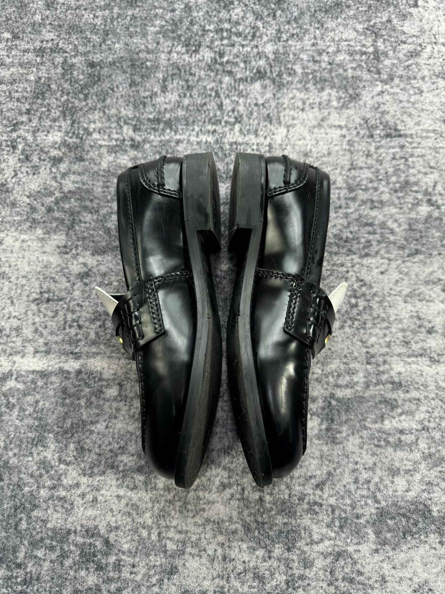 Miu Miu Miu Miu Black White Gold Coin Loafers Size US 4 / IT 34 - 7 Thumbnail