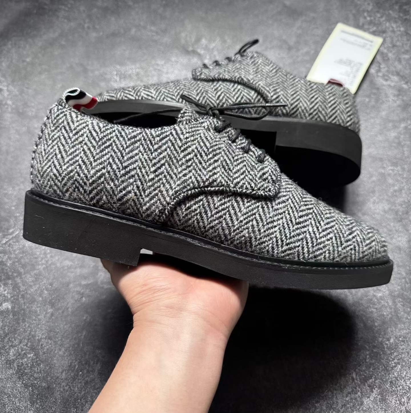 Thom Browne Thom Browne TB Herringbone Wool Leather Shoes Size US 10 / EU 43 - 2 Thumbnail