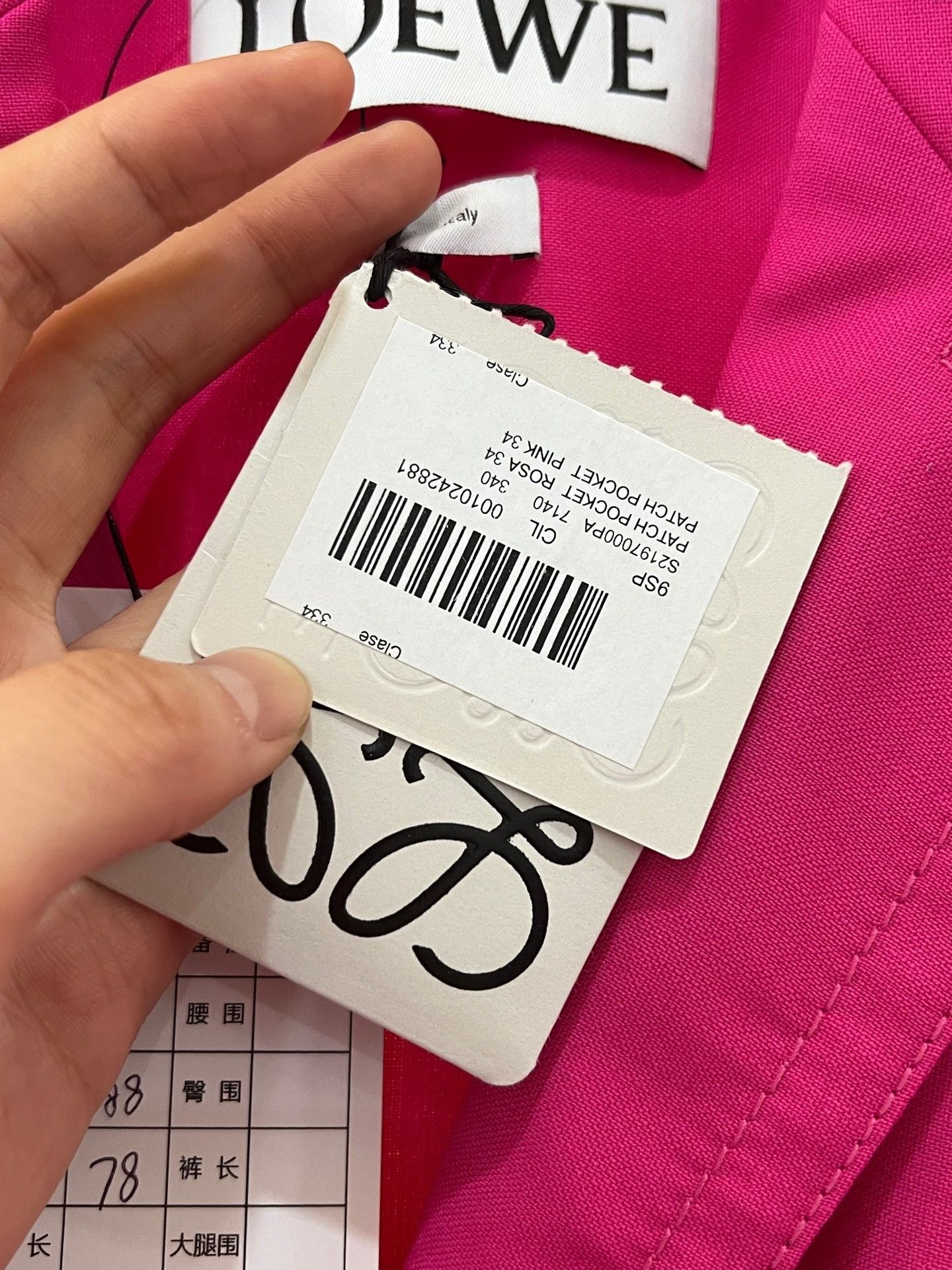 Loewe Loewe Pink Back Lotus Fitted Blazer Size XXS / US 00 / IT 34 - 4 Thumbnail