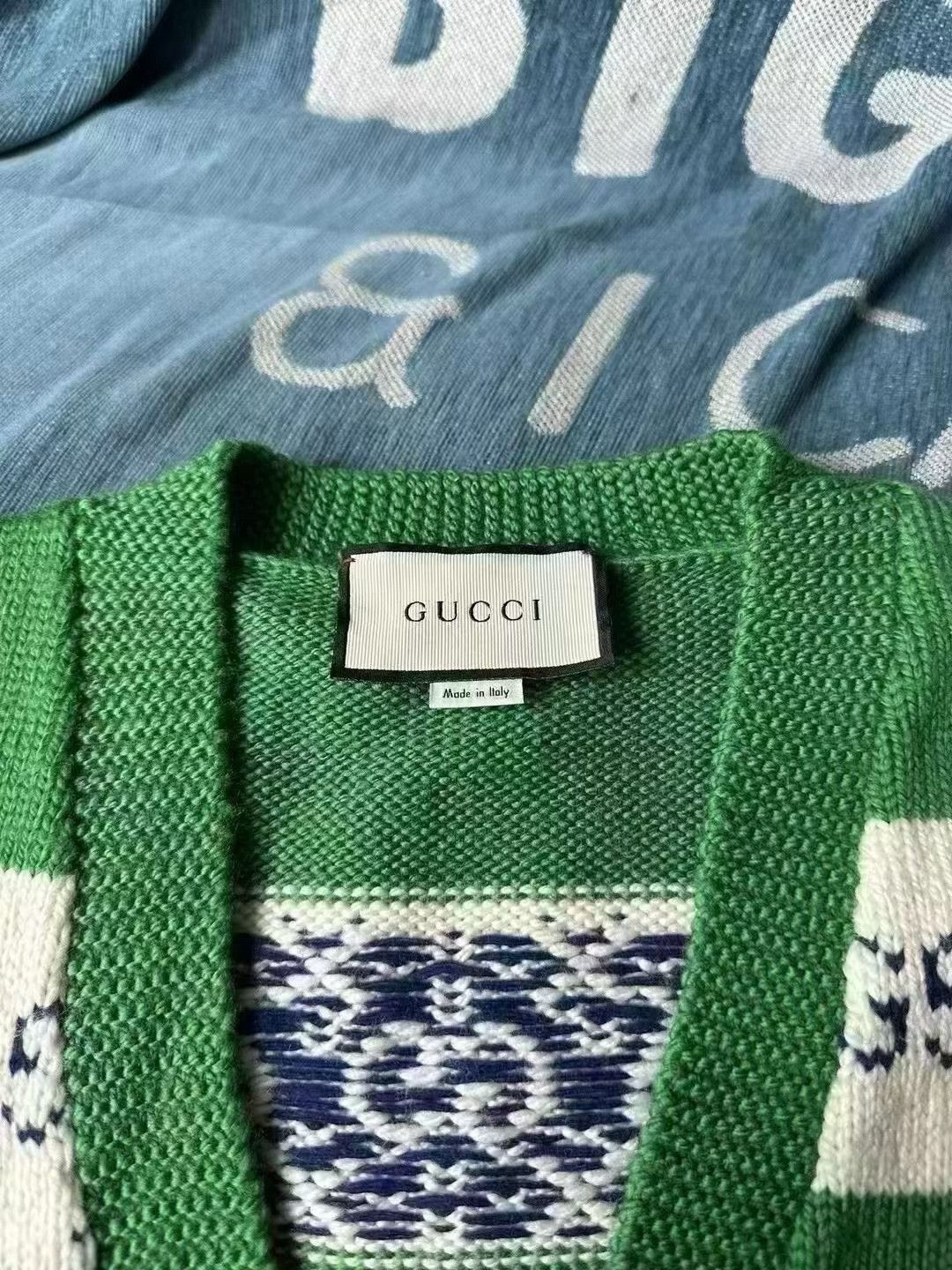 Gucci Gucci White Green Stripe GG Cardigan Size US M / EU 48-50 / 2 - 4 Thumbnail