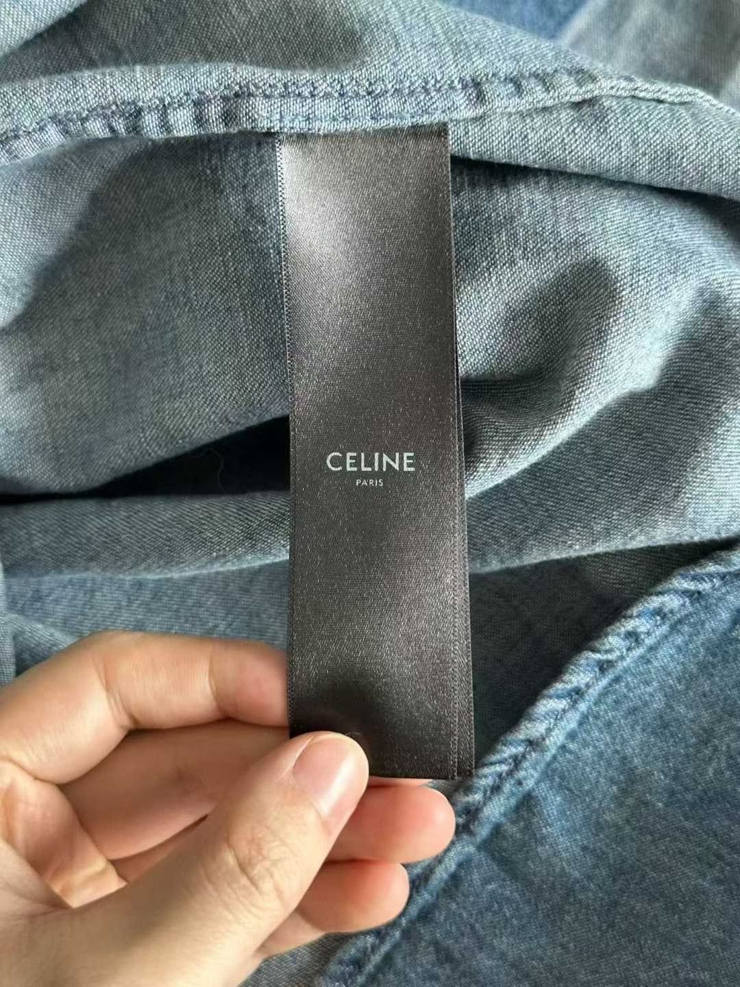 Celine Celine Carriage Embroidery Denim Shirt Size XS / US 0-2 / IT 36-38 - 4 Thumbnail