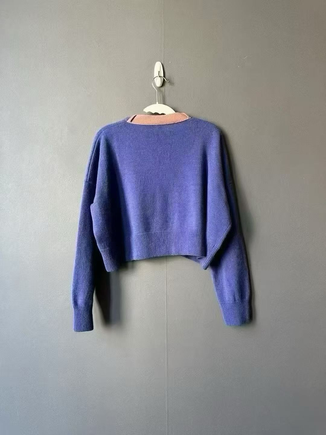 Loewe Loewe Purple Color Block Wool Cardigan Size M / US 6-8 / IT 42-44 - 2 Thumbnail