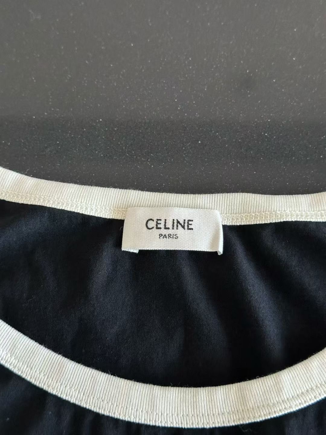 Celine Celine Black White Triomphe Logo Camisole Size XS / US 0-2 / IT 36-38 - 3 Thumbnail
