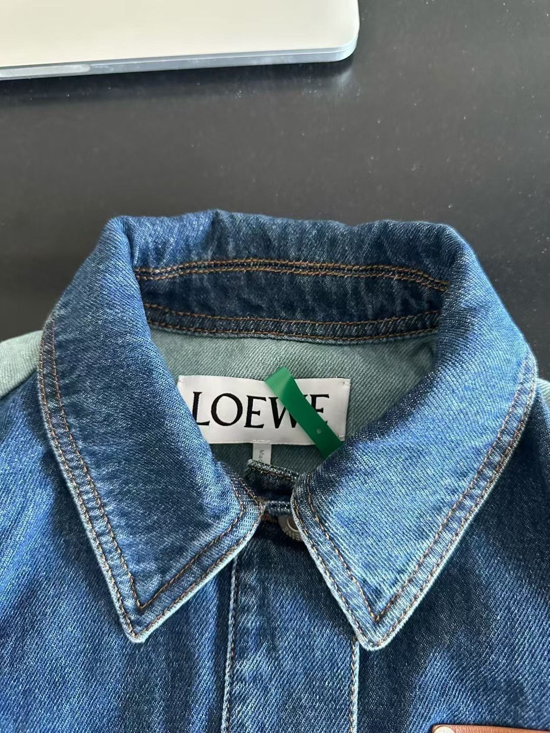 Loewe Loewe Leather Patch Paneled Denim Jacket Size XS / US 0-2 / IT 36-38 - 3 Thumbnail