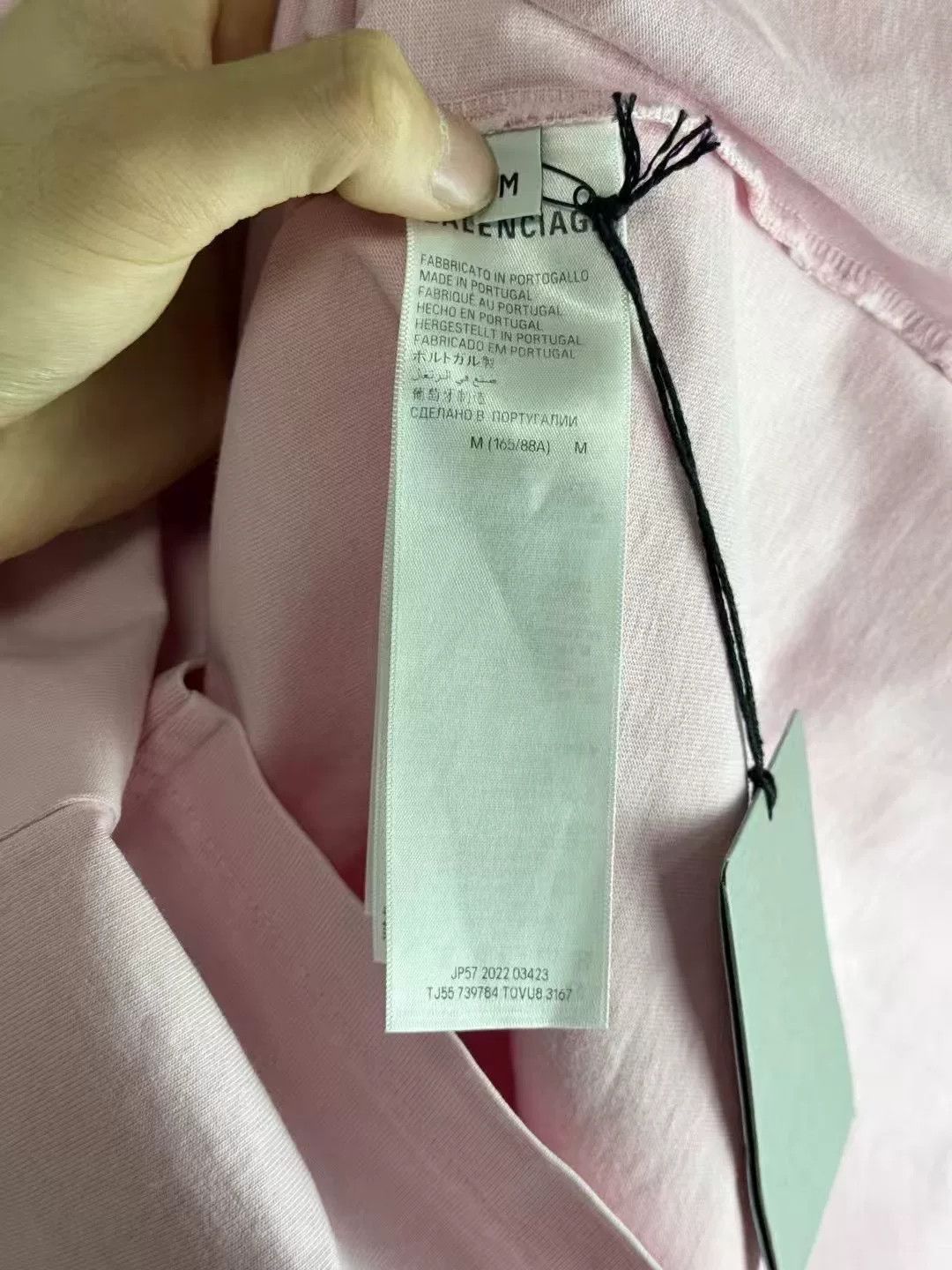 Balenciaga Balenciaga Pink Back Double B Crystal Tee Size M / US 6-8 / IT 42-44 - 4 Thumbnail