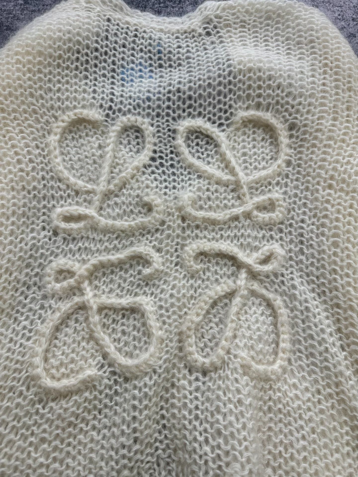 Loewe Loewe Mohair 3D Logo Hollow-Out Cardigan Size S / US 4 / IT 40 - 5 Thumbnail