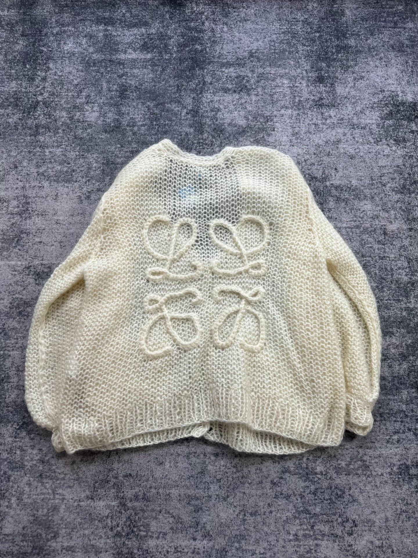 Loewe Loewe Mohair 3D Logo Hollow-Out Cardigan Size S / US 4 / IT 40 - 2 Thumbnail