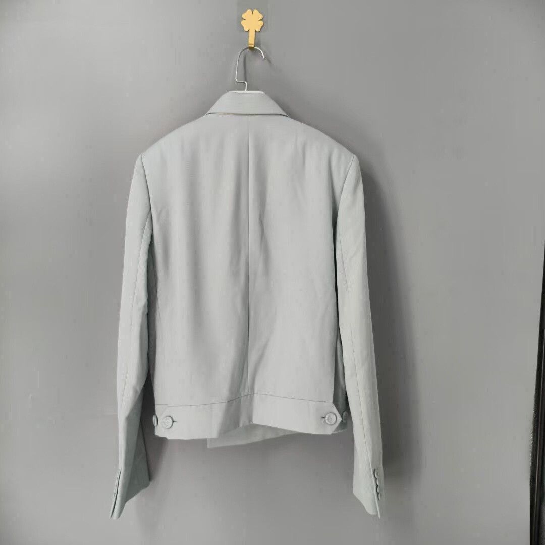 Dior DIOR Mint Green Wool Slant Lapel Blazer Size US M / EU 48-50 / 2 - 2 Thumbnail