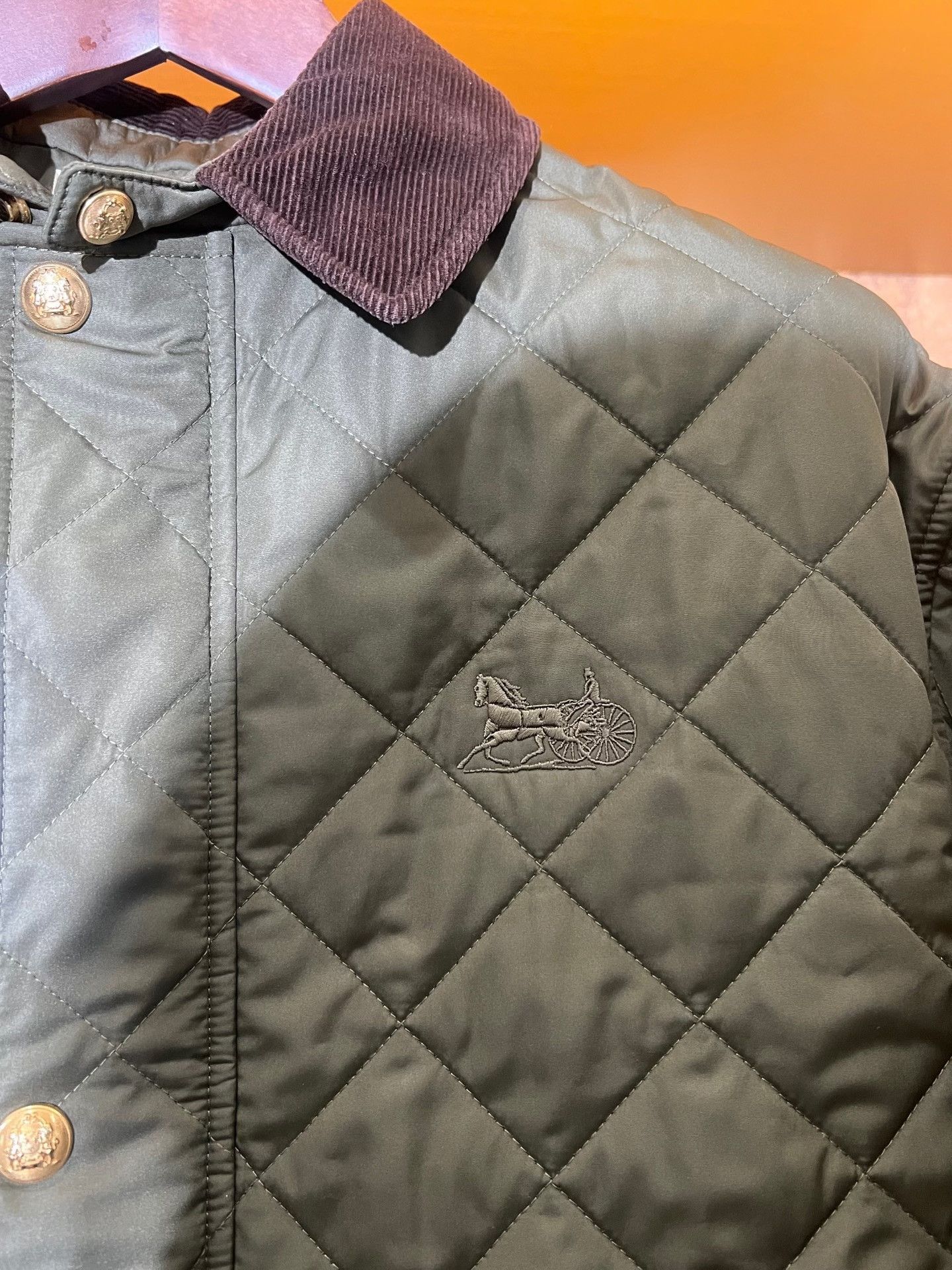 Celine Celine Military Green Diamond Pattern Cotton Jacket Size XS / US 0-2 / IT 36-38 - 3 Thumbnail