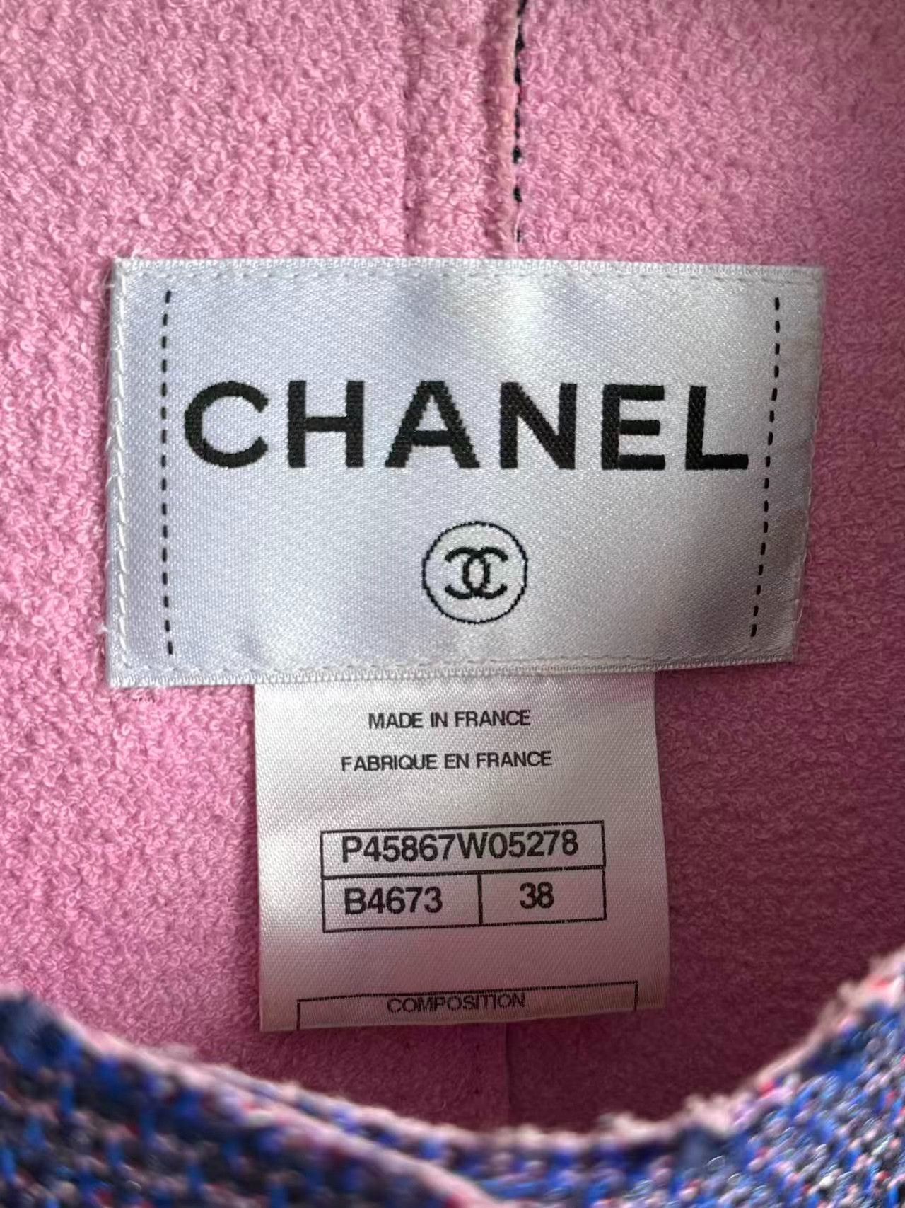 Chanel Chanel Discontinued Purple Pearl Tweed Coat Size S / US 4 / IT 40 - 6 Thumbnail