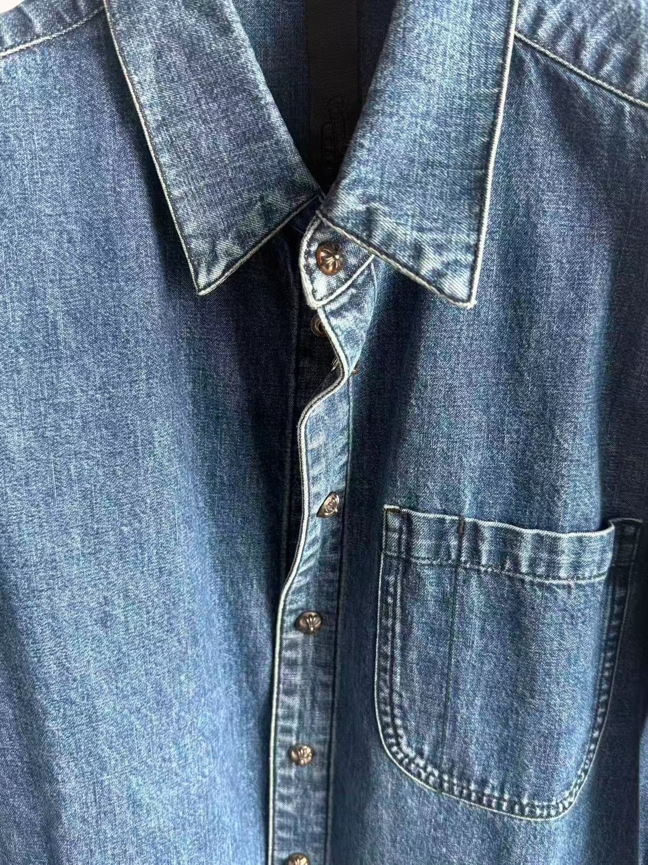 Chrome Hearts Chrome Hearts Blue Washed Denim Jacket Size US M / EU 48-50 / 2 - 3 Thumbnail