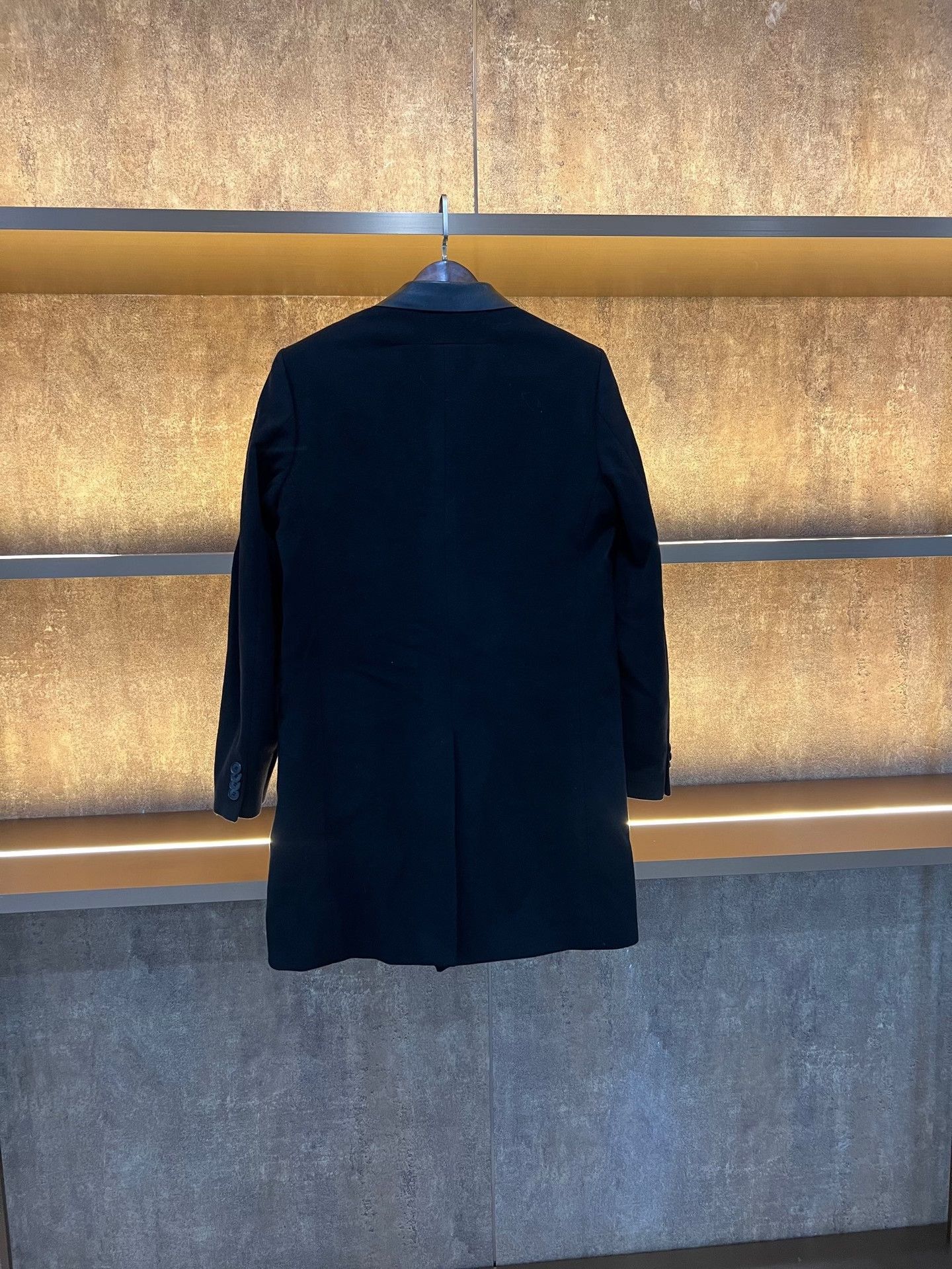 Givenchy Givenchy Leather Collar Cashmere Coat Size US L / EU 52-54 / 3 - 2 Thumbnail
