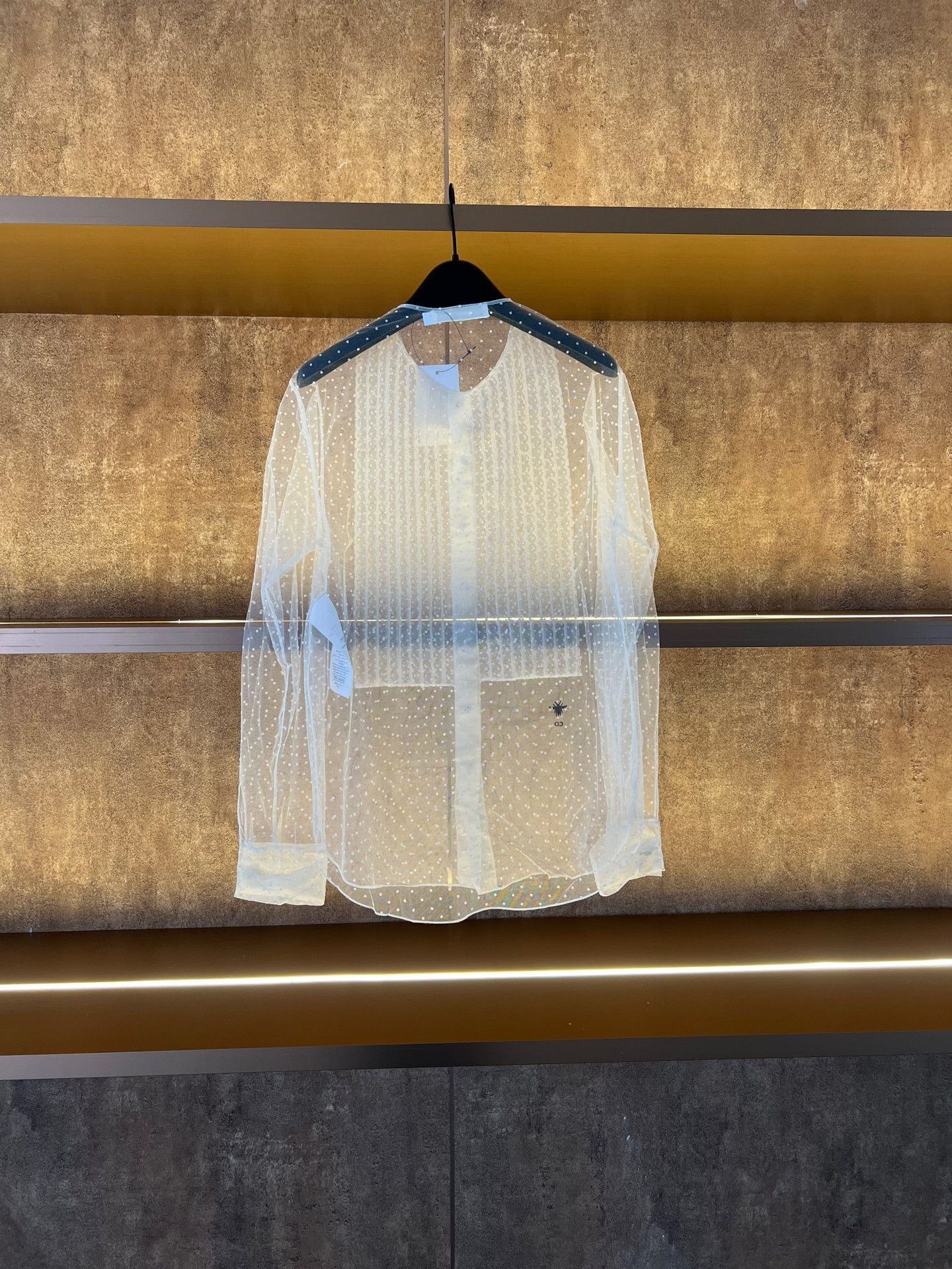 Dior Dior Sheer Lace Mesh Blouse Size XXS / US 00 / IT 34 - 2 Thumbnail