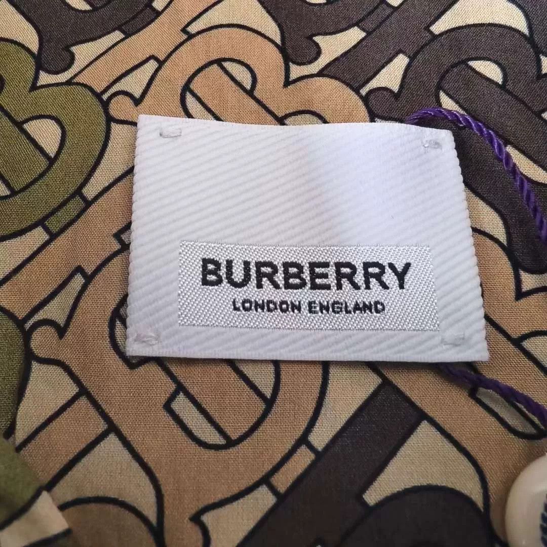 Burberry Burberry Army Green All-Over Print Short-Sleeve Dress Size XXS / US 00 / IT 34 - 5 Thumbnail