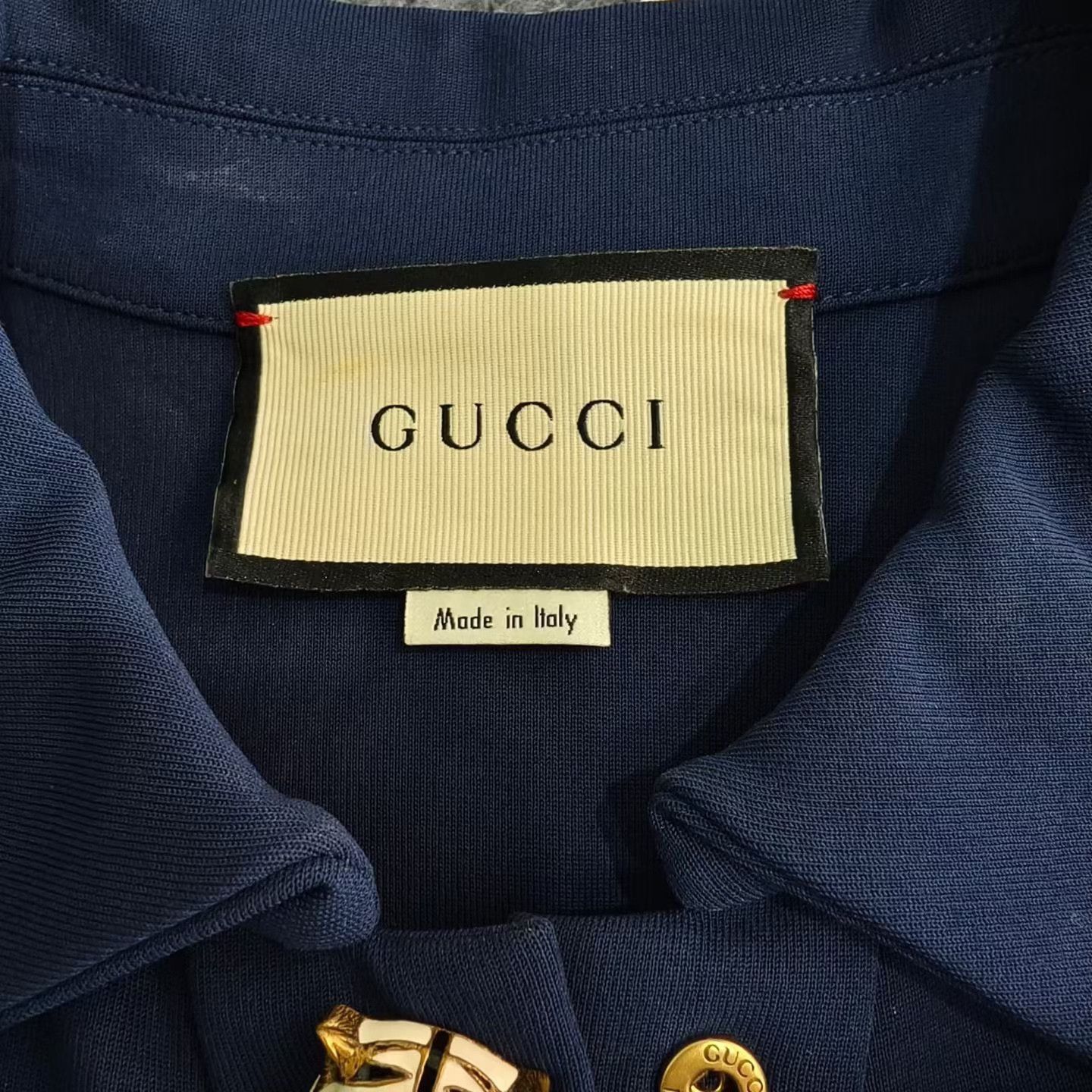 Gucci Gucci Dark Blue Tiger Head Button Dress Size XS / US 0-2 / IT 36-38 - 3 Thumbnail