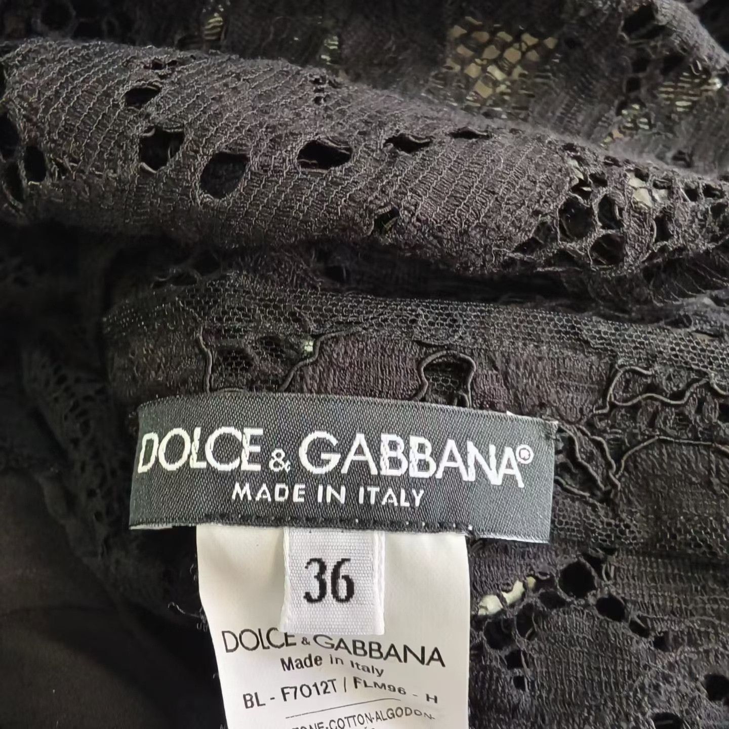 Dolce & Gabbana Dolce Gabbana Checkered Patchwork Lace Shirt Size XS / US 0-2 / IT 36-38 - 3 Thumbnail