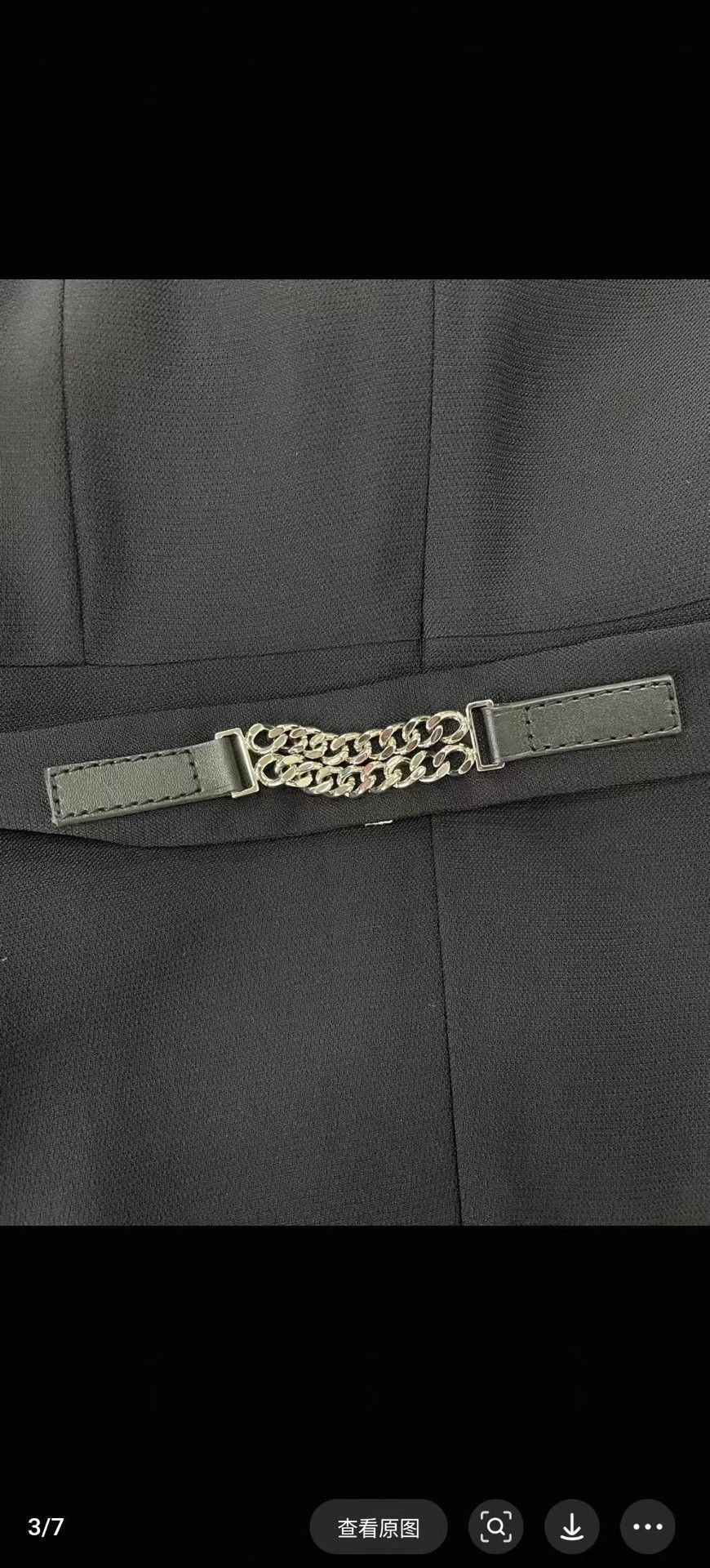 Hermes Hermes Black Chain Tie Irregular Hem Dress Size XXS / US 00 / IT 34 - 5 Thumbnail
