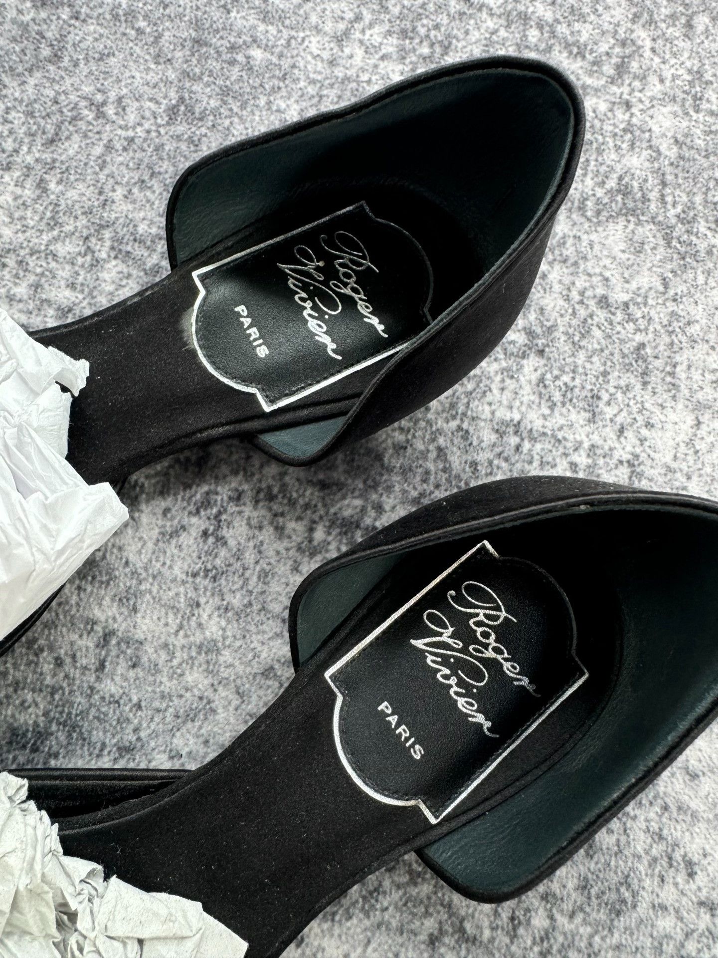 Roger Vivier Roger Vivier Black Square Diamond Flats Size US 4 / IT 34 - 4 Thumbnail