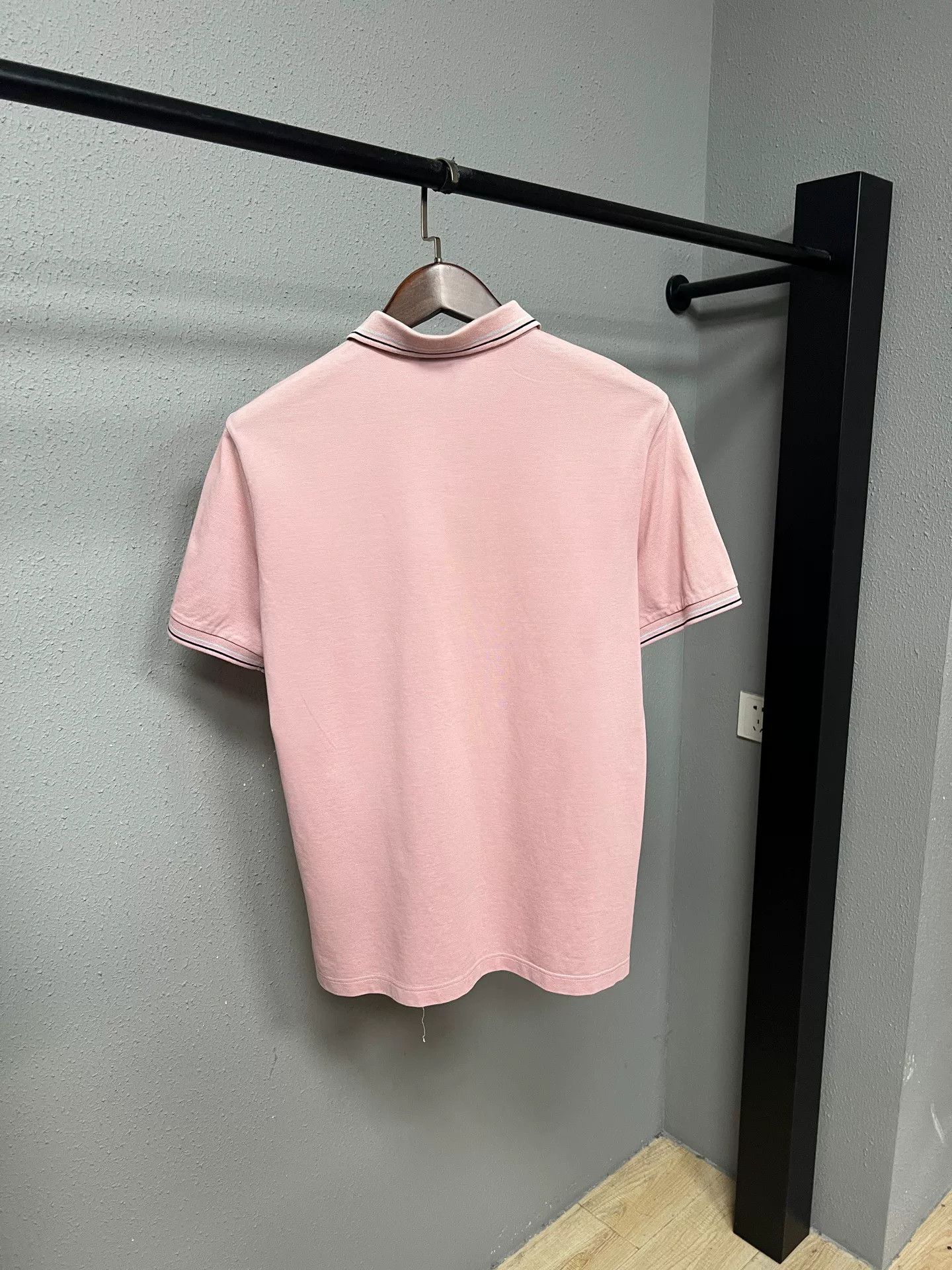Prada Prada Pink Embroidered Logo Polo Short Sleeve Size M / US 6-8 / IT 42-44 - 2 Thumbnail