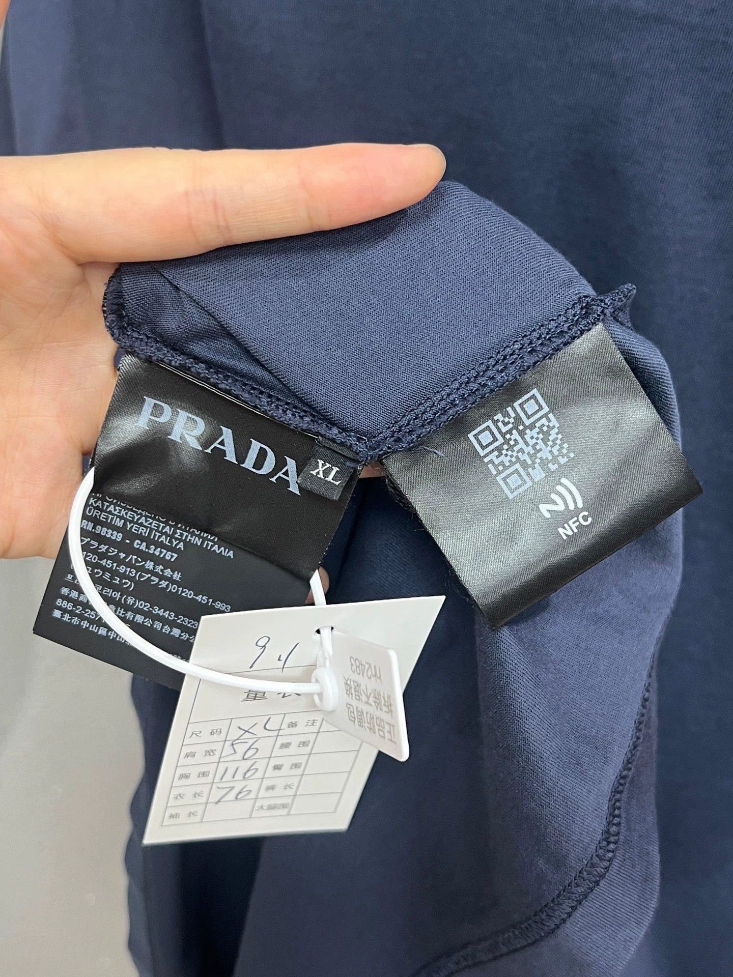 Prada Prada Cotton Triangle Logo Short-Sleeve Size US XL / EU 56 / 4 - 4 Thumbnail