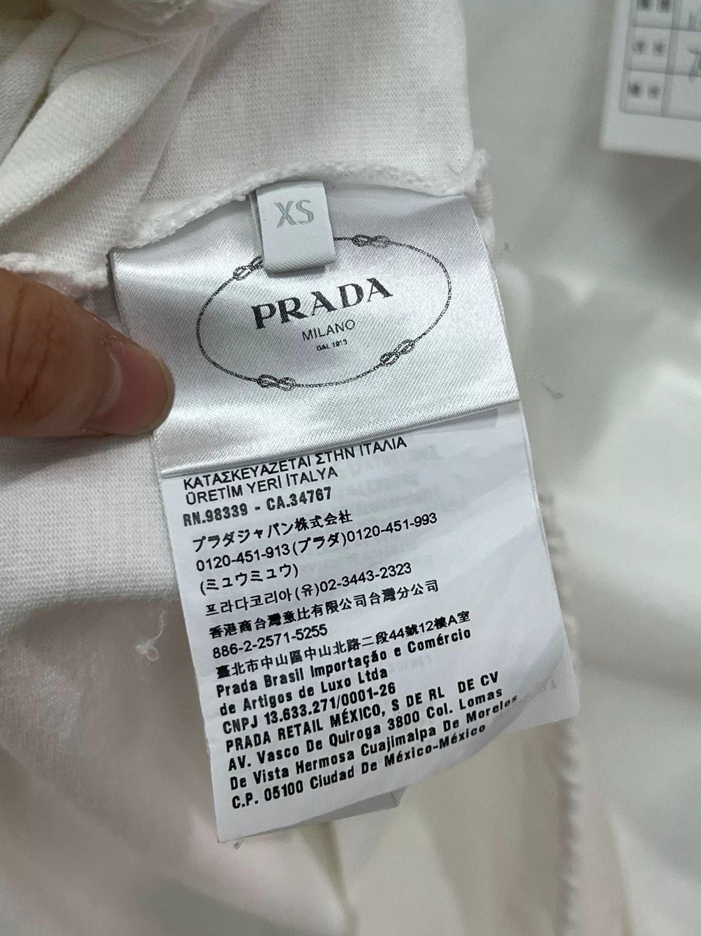 Prada Prada Hem Nylon Panel Short Sleeve Size XS / US 0-2 / IT 36-38 - 4 Thumbnail