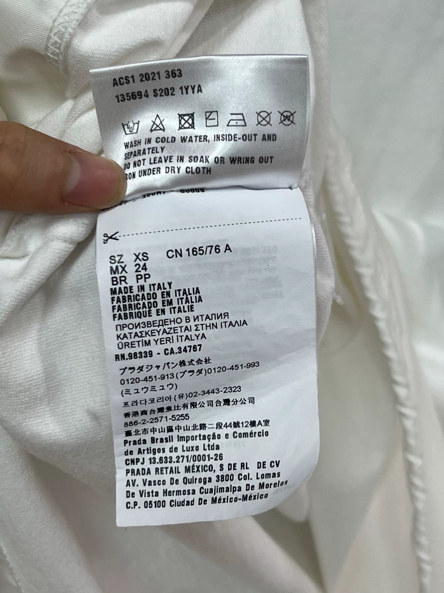 Prada Prada Hem Nylon Panel Short Sleeve Size XS / US 0-2 / IT 36-38 - 5 Thumbnail