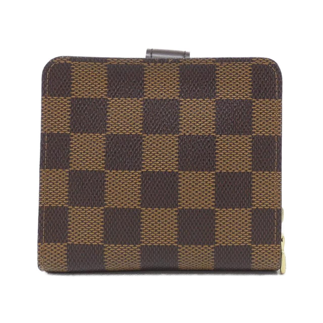 Louis Vuitton Louis Vuitton Louis Vuitton Damier Wallet Textile Short Wallet N61668 DUTY FREE for USA Size ONE SIZE - 2 Thumbnail