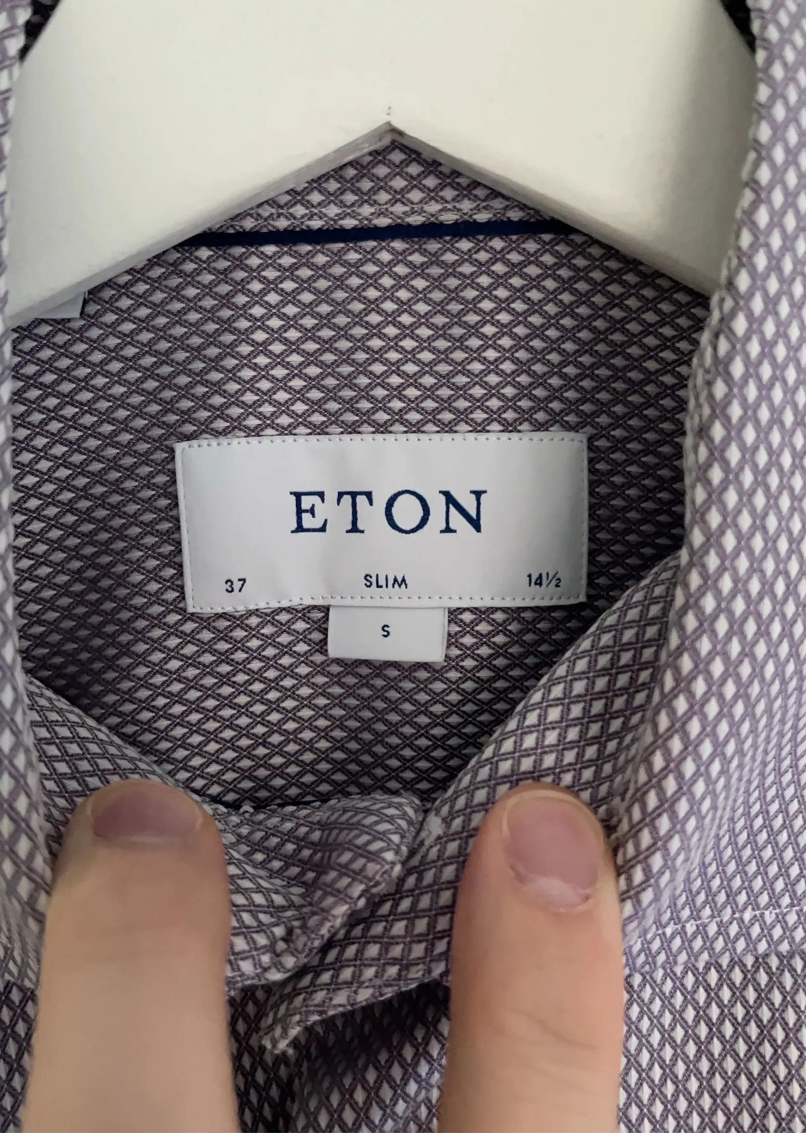 Eton Eton Lila dobbyskjorta med diamanter Shirt Size S / US 4 / IT 40 - 2 Thumbnail
