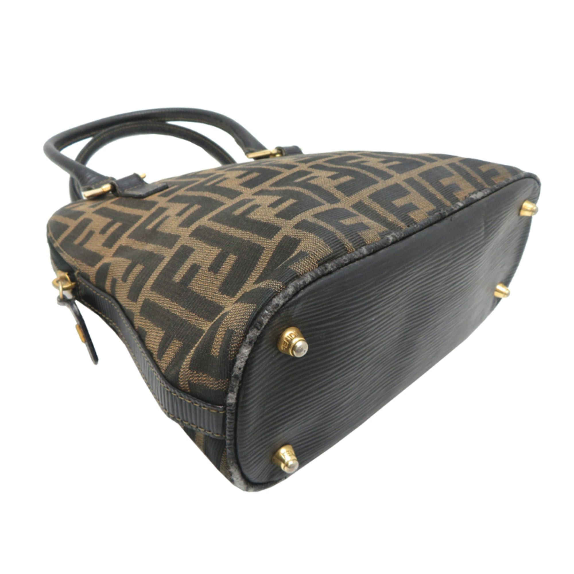Fendi Fendi Women's Handbag Tote Bag, Canvas, Zucca Pattern (Brown) Size ONE SIZE - 3 Thumbnail