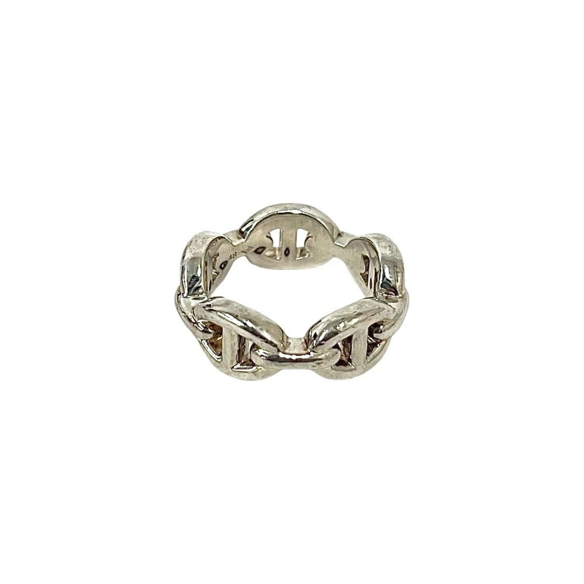 Hermes HERMES Chaine d'Ancre Enchainée Ring, Sterling Silver 925, Women's Accessory, Silver, Item No. 24319 Size ONE SIZE - 5 Thumbnail