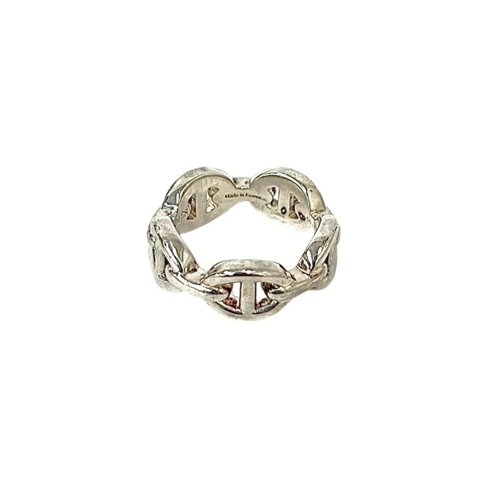 Hermes HERMES Chaine d'Ancre Enchainée Ring, Sterling Silver 925, Women's Accessory, Silver, Item No. 24319 Size ONE SIZE - 4 Thumbnail