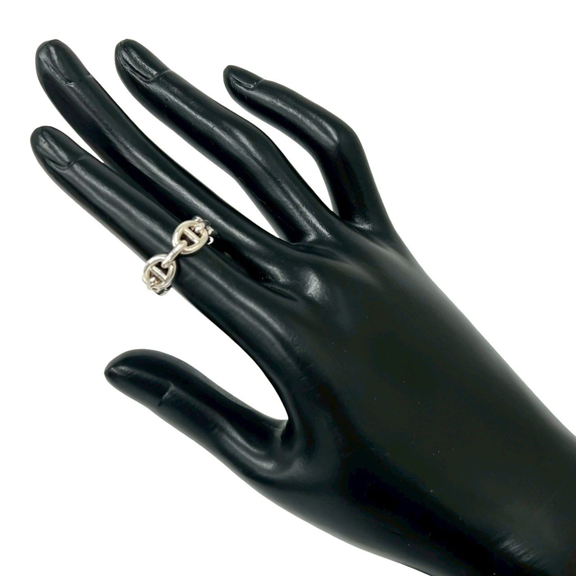 Hermes HERMES Chaine d'Ancre Enchainée Ring, Sterling Silver 925, Women's Accessory, Silver, Item No. 24319 Size ONE SIZE - 2 Thumbnail