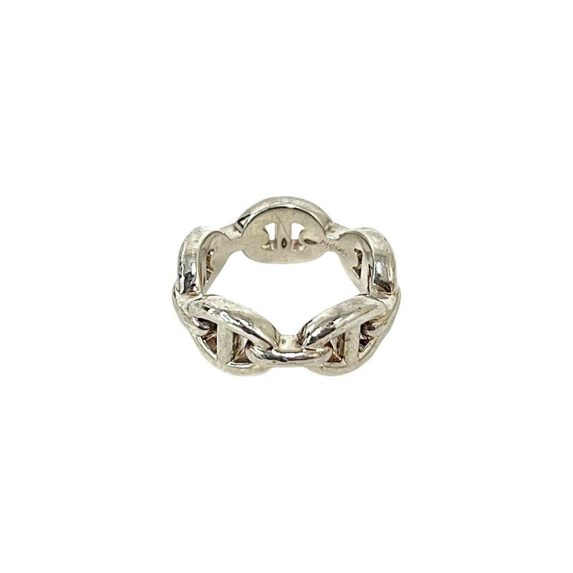 Hermes HERMES Chaine d'Ancre Enchainée Ring, Sterling Silver 925, Women's Accessory, Silver, Item No. 24319 Size ONE SIZE - 6 Thumbnail