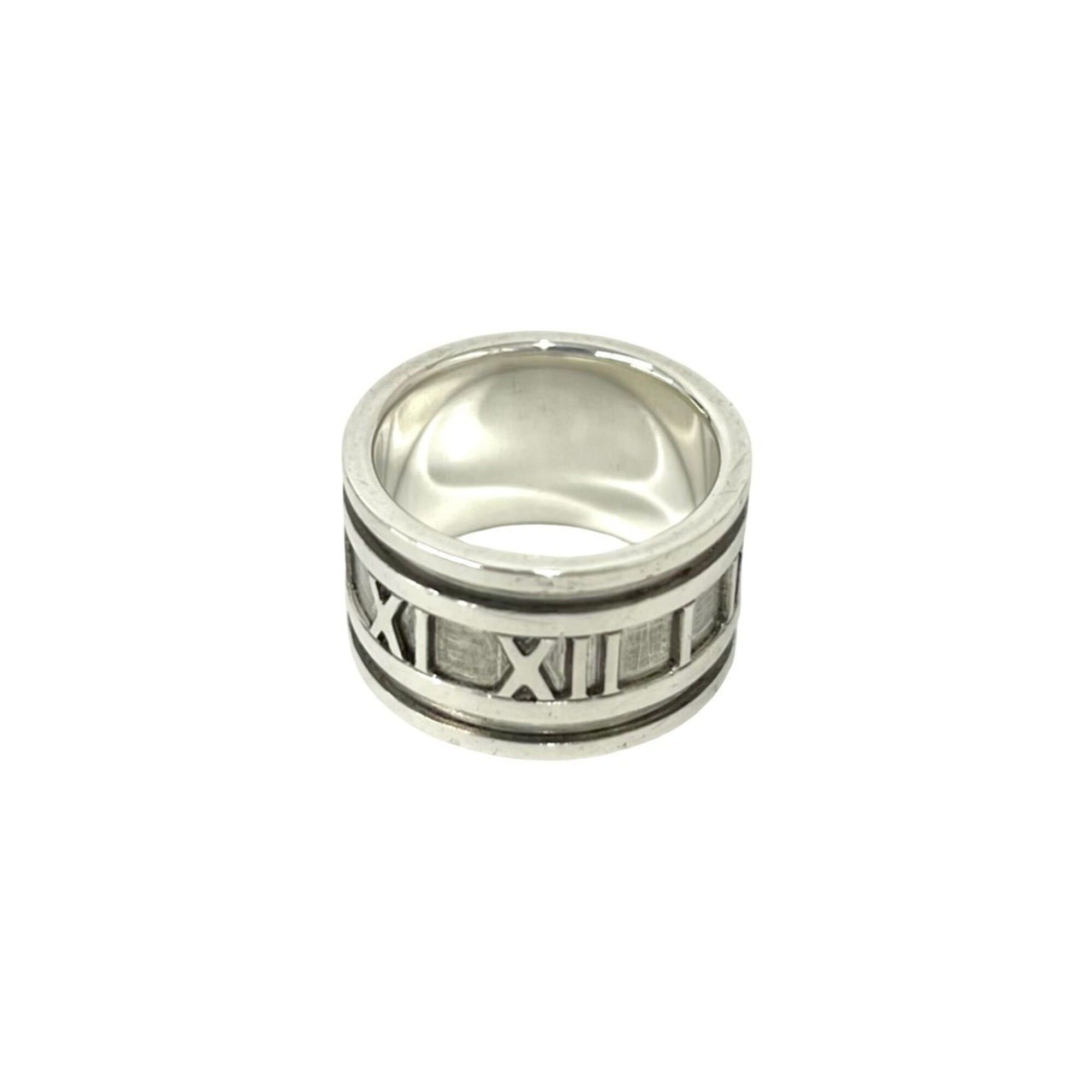 Tiffany & Co. TIFFANY&Co. Tiffany Wide Atlas Ring, Sterling Silver 925, Size 1, Women's/Men's, Silver, Item Number 32539 Size ONE SIZE - 6 Thumbnail