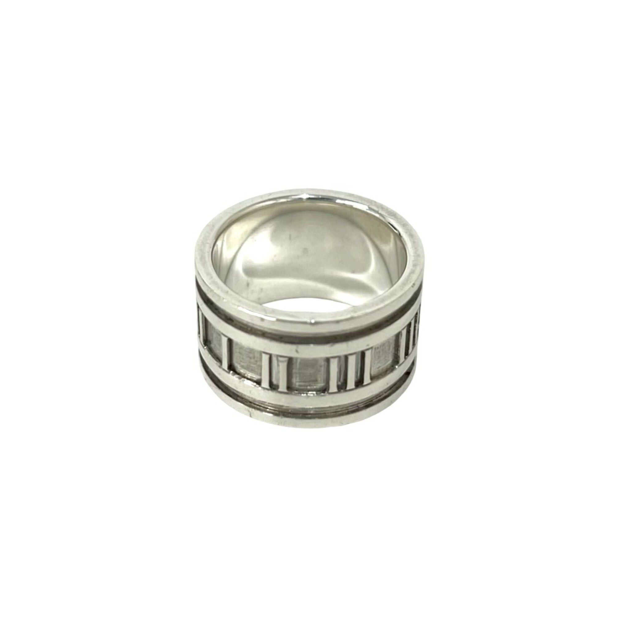 Tiffany & Co. TIFFANY&Co. Tiffany Wide Atlas Ring, Sterling Silver 925, Size 1, Women's/Men's, Silver, Item Number 32539 Size ONE SIZE - 4 Thumbnail