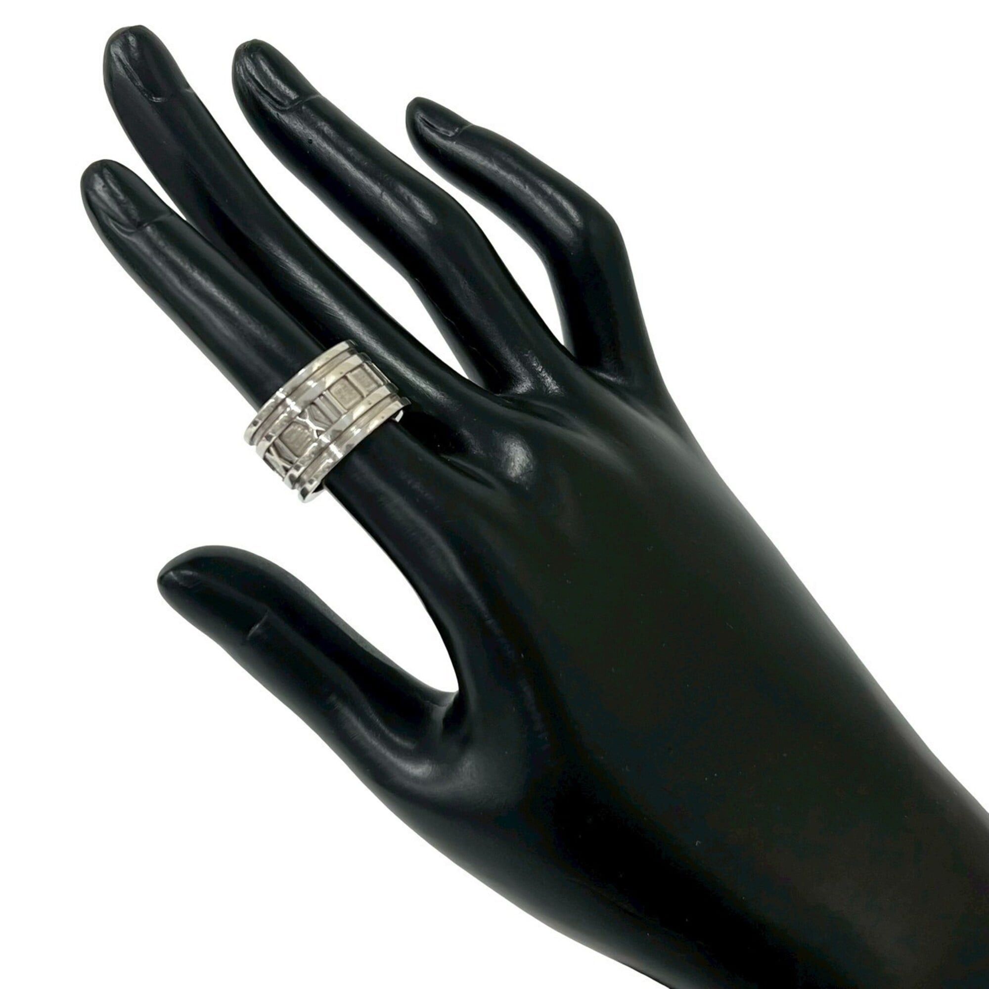 Tiffany & Co. TIFFANY&Co. Tiffany Wide Atlas Ring, Sterling Silver 925, Size 1, Women's/Men's, Silver, Item Number 32539 Size ONE SIZE - 2 Thumbnail