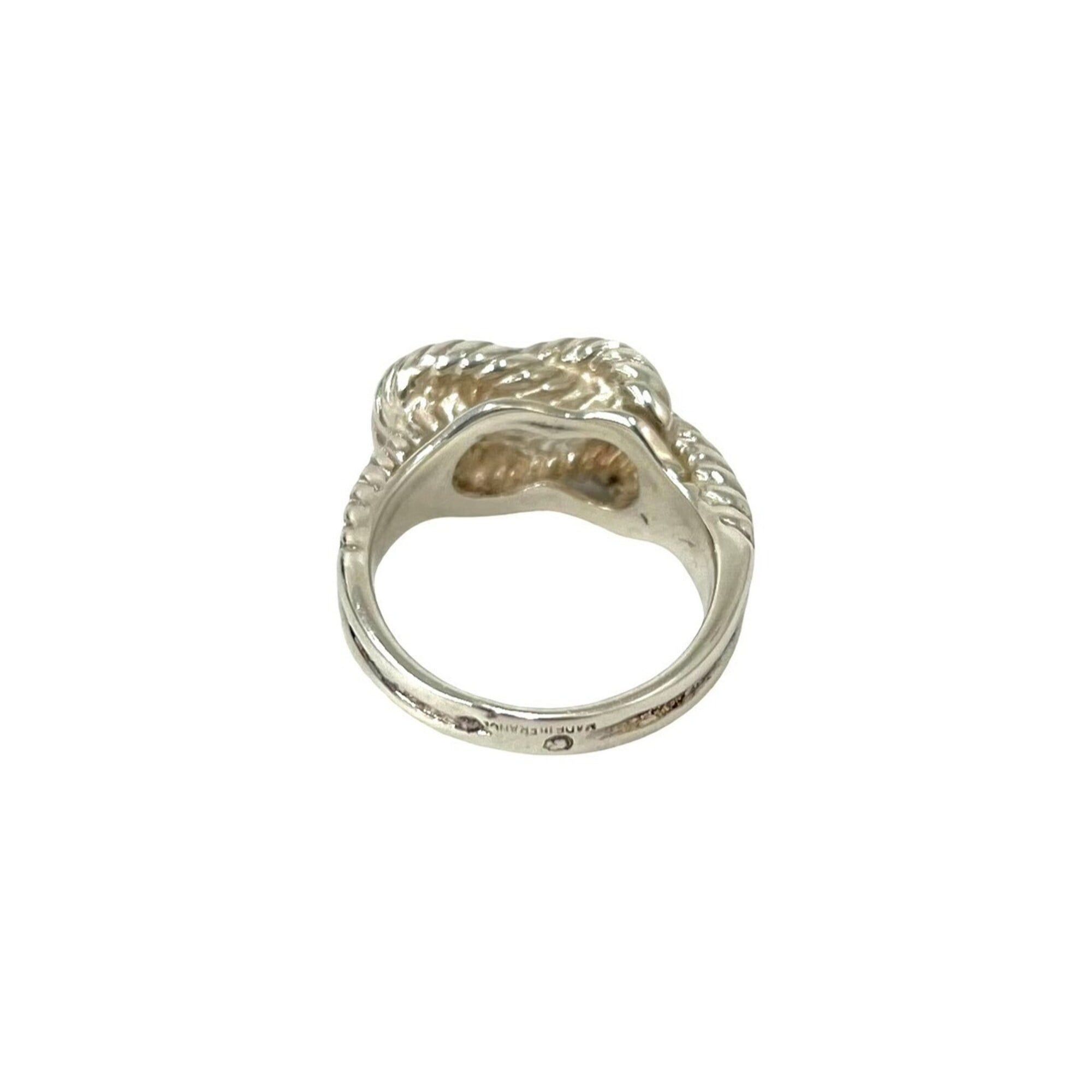 Hermes HERMES Audienne Twist Rope Sterling Silver 925 Ring, Women's Accessory, Silver, Item Number 25837 Size ONE SIZE - 6 Thumbnail