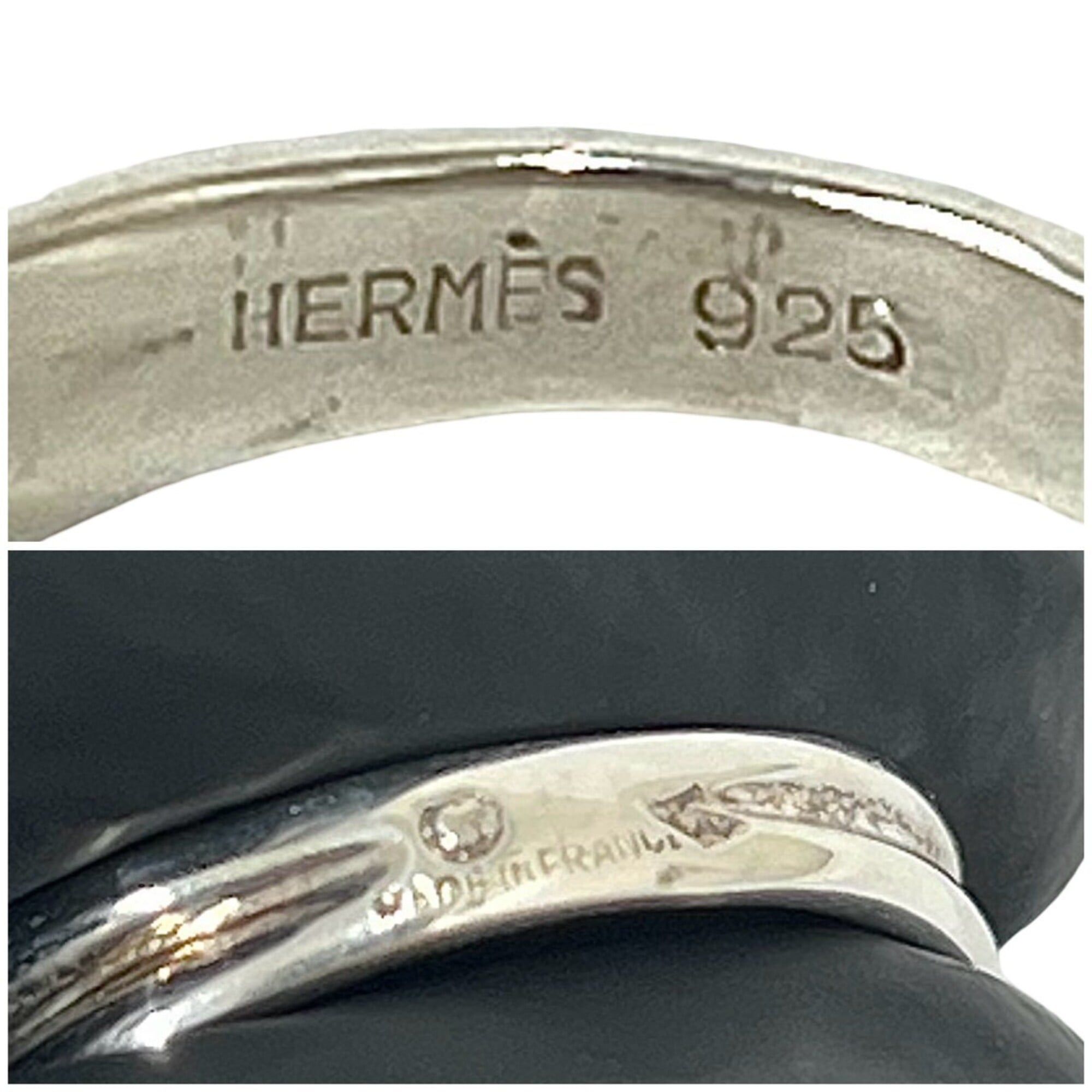 Hermes HERMES Audienne Twist Rope Sterling Silver 925 Ring, Women's Accessory, Silver, Item Number 25837 Size ONE SIZE - 3 Thumbnail