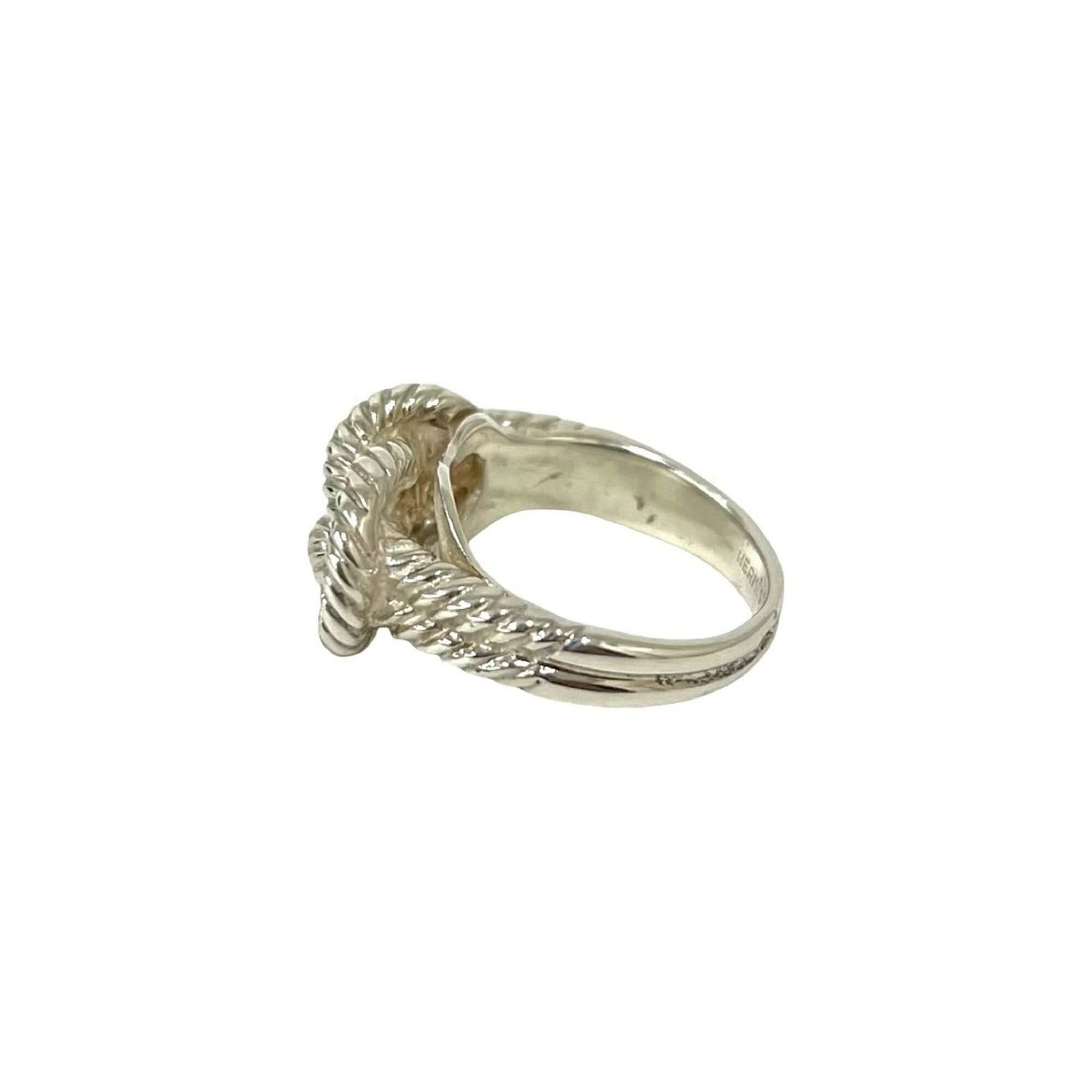 Hermes HERMES Audienne Twist Rope Sterling Silver 925 Ring, Women's Accessory, Silver, Item Number 25837 Size ONE SIZE - 4 Thumbnail