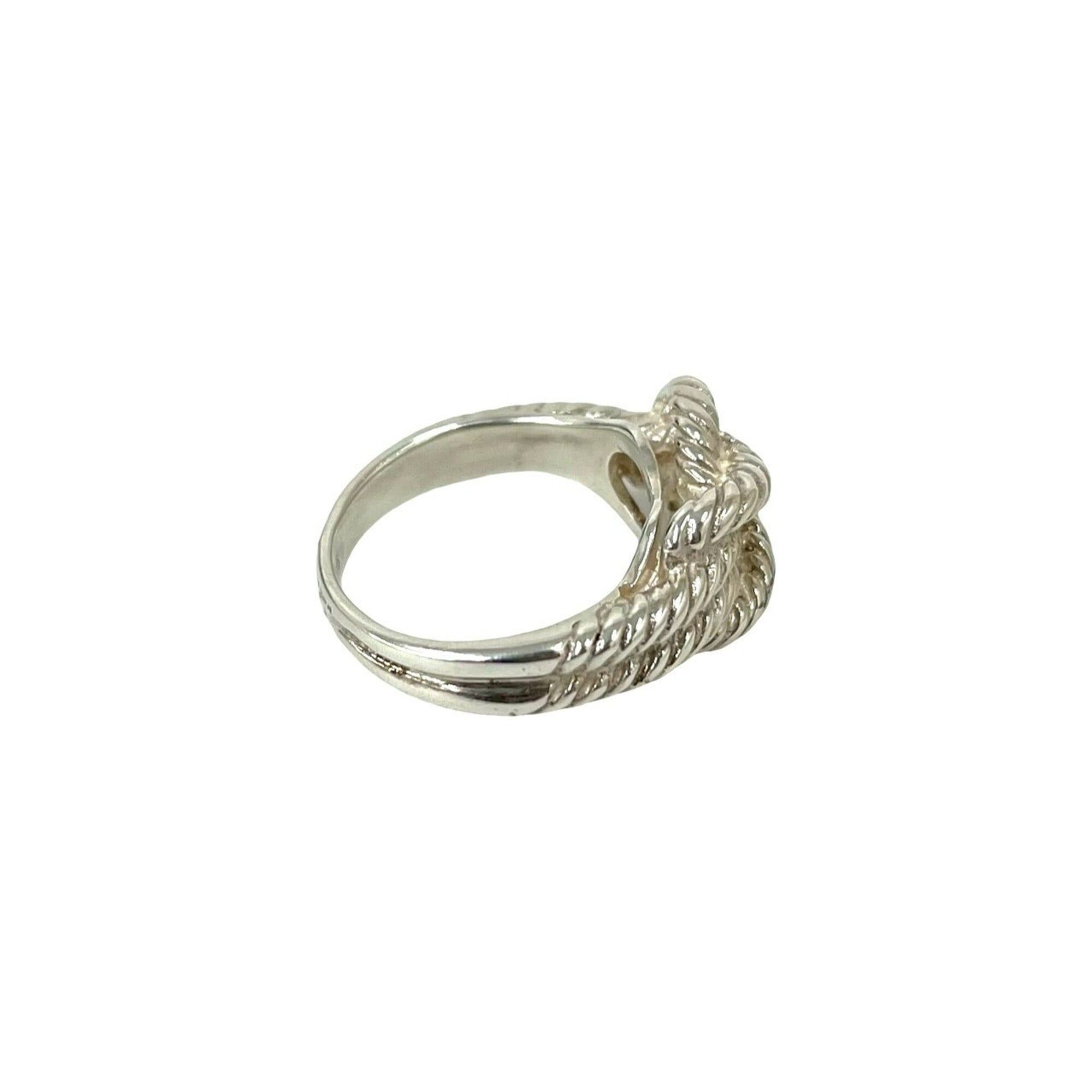 Hermes HERMES Audienne Twist Rope Sterling Silver 925 Ring, Women's Accessory, Silver, Item Number 25837 Size ONE SIZE - 5 Thumbnail