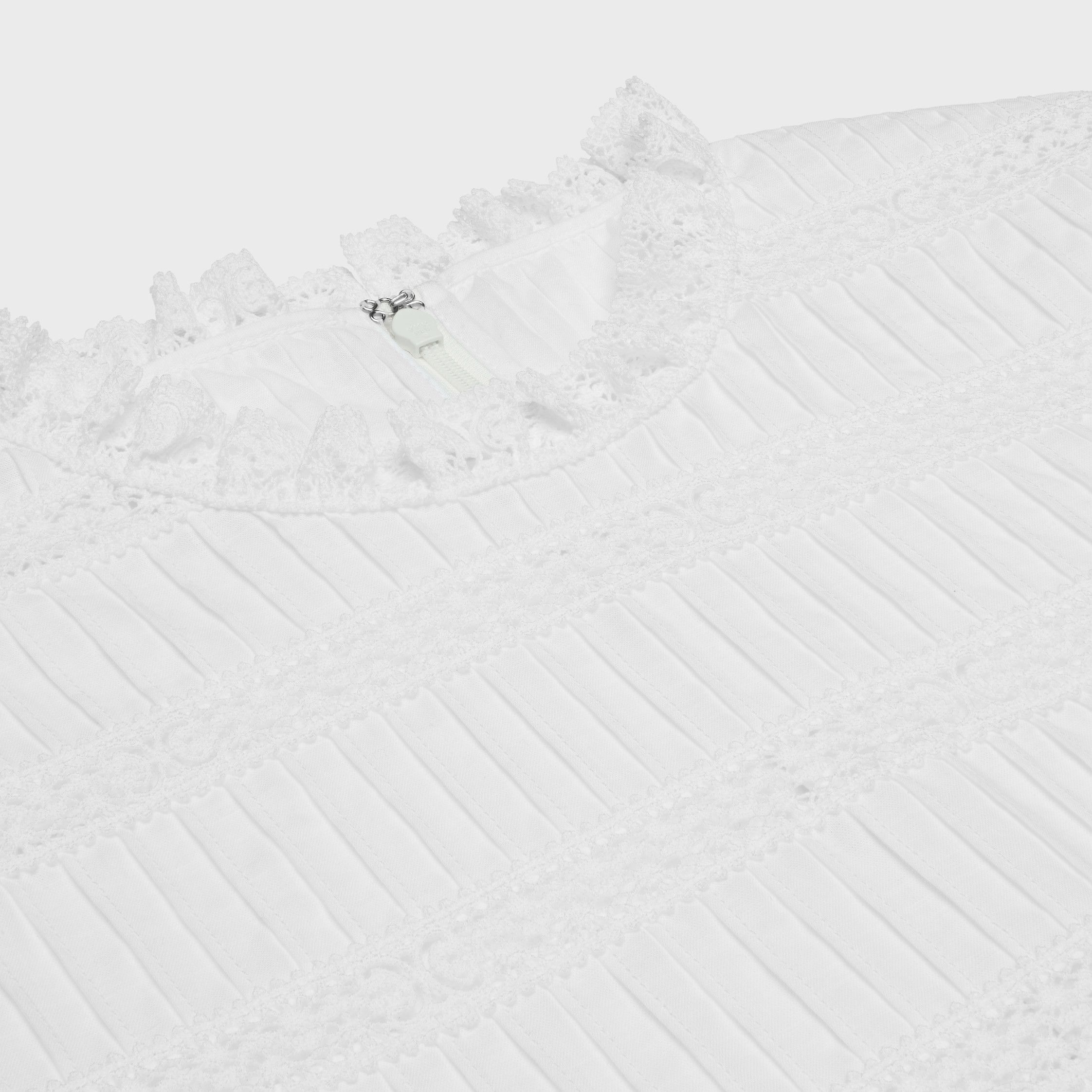 Celine TOP WITH EMBROIDERED TRIMS IN BATISTE COTTON white Size XXL / US 16-18 / IT 52-54 - 3 Thumbnail