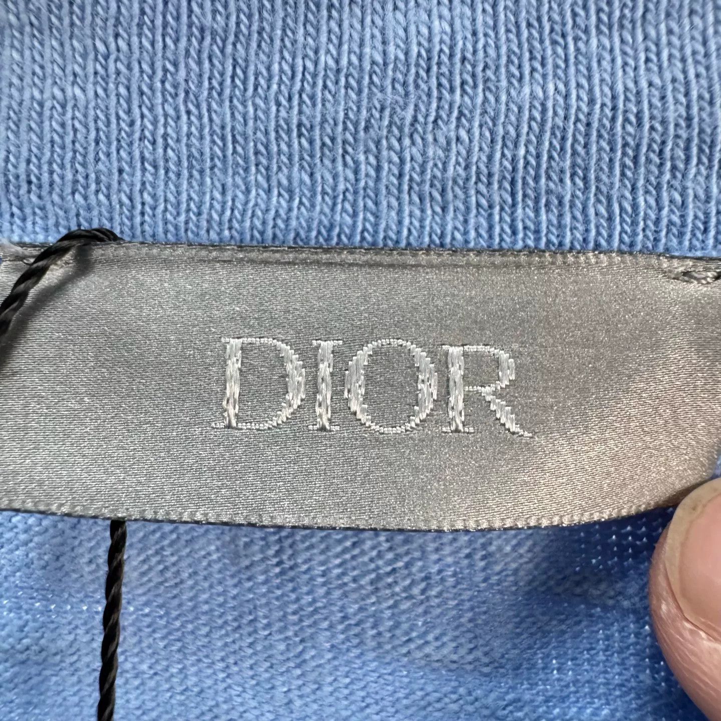 Dior Dior New Distressed Blue Letter Print Tee Size XS / US 0-2 / IT 36-38 - 5 Thumbnail