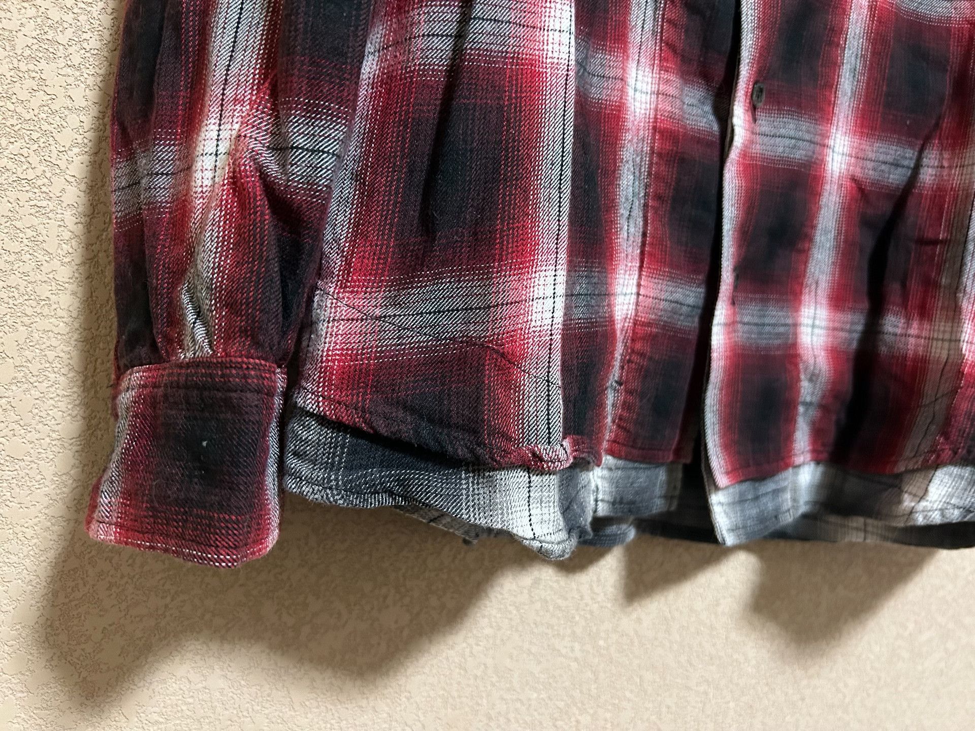 Roen Roen Red Rhinestone Skull Plaid Shirt Size US M / EU 48-50 / 2 - 7 Thumbnail