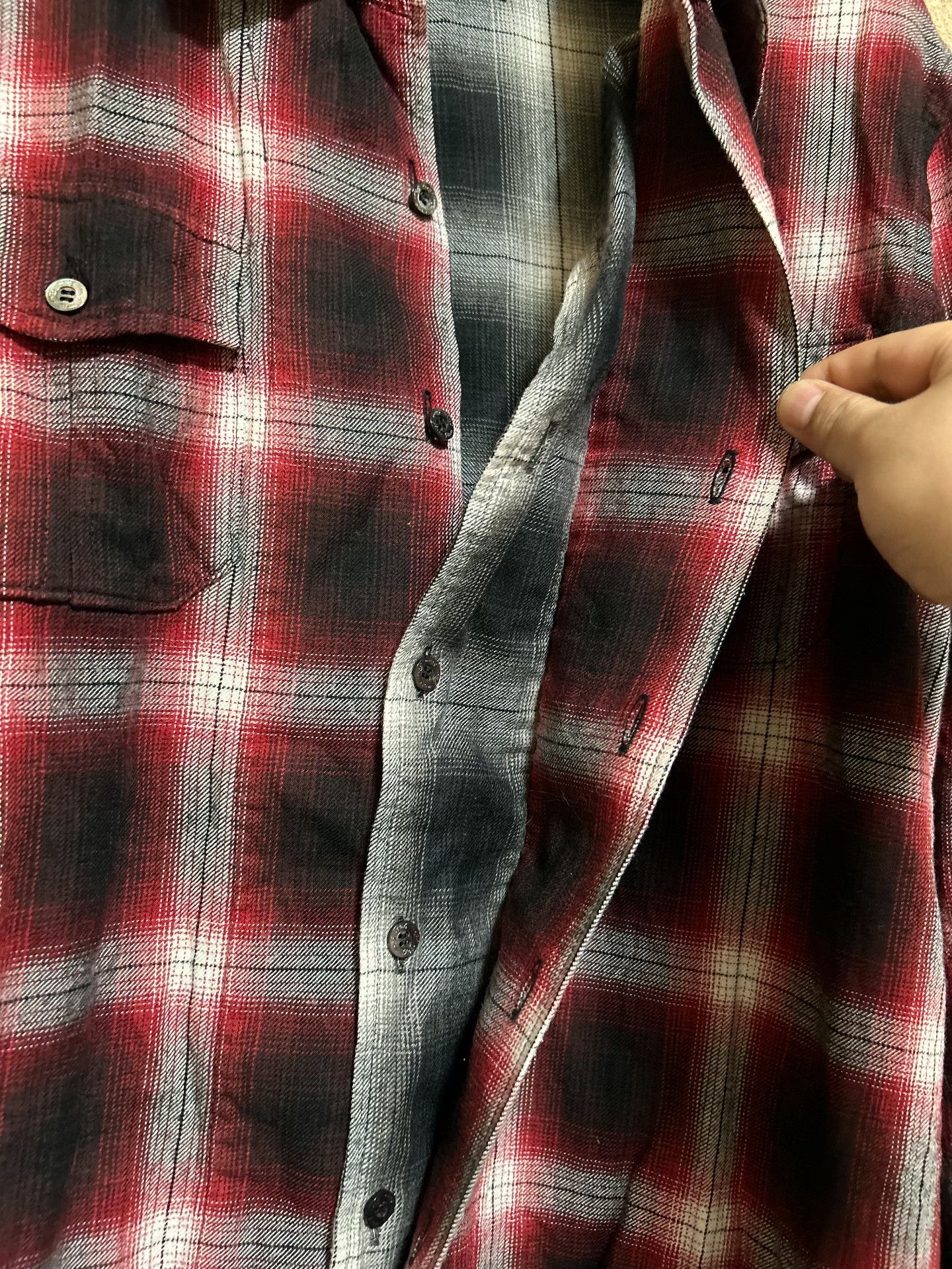 Roen Roen Red Rhinestone Skull Plaid Shirt Size US M / EU 48-50 / 2 - 6 Thumbnail